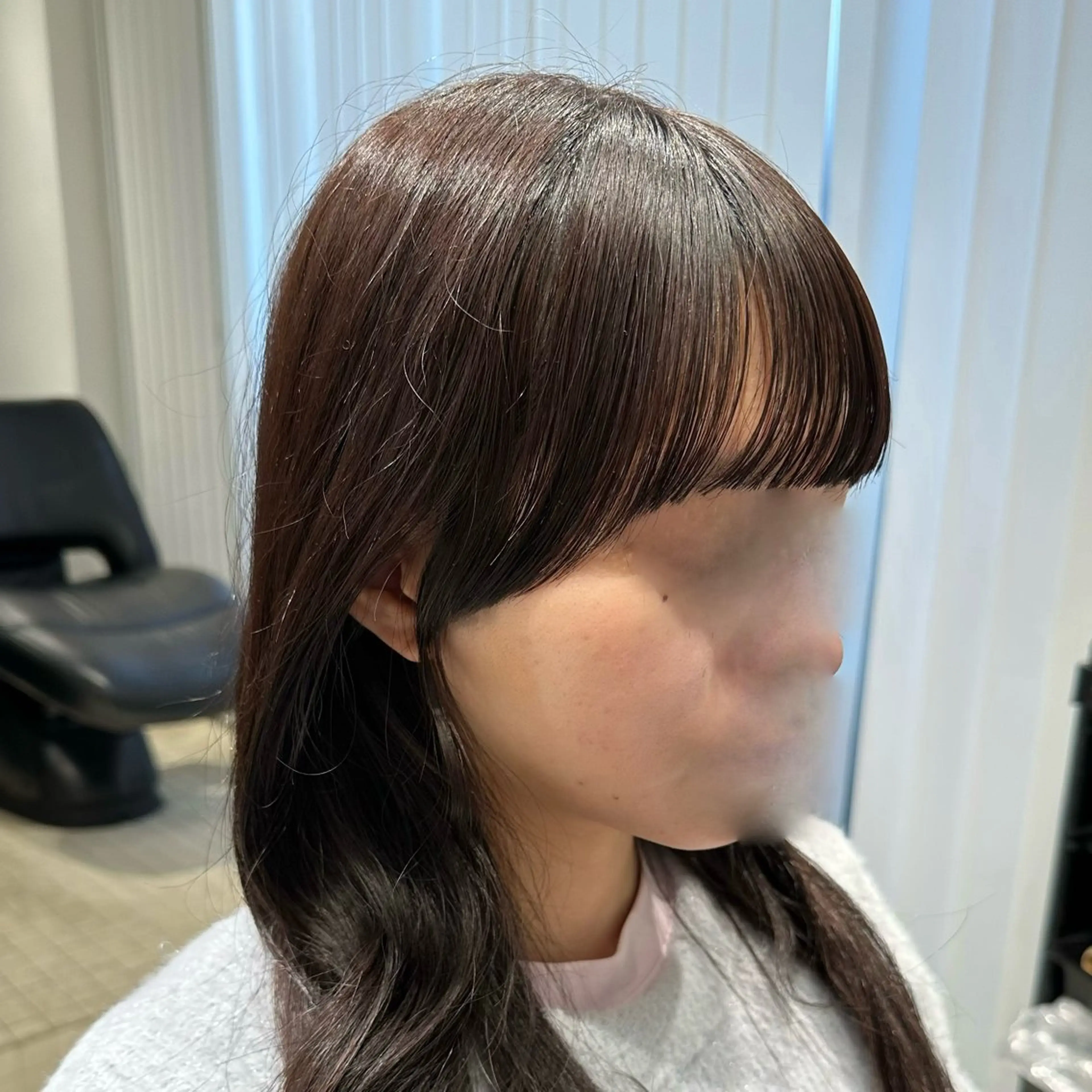 セミロング カラー 似合わせカット サイドバング 小顔カット カット ヘアカラー トリートメント ヘッドスパ ヘアセット 赤み消しカラー/縮毛 /顔まわり/ジョウのヘアスタイル