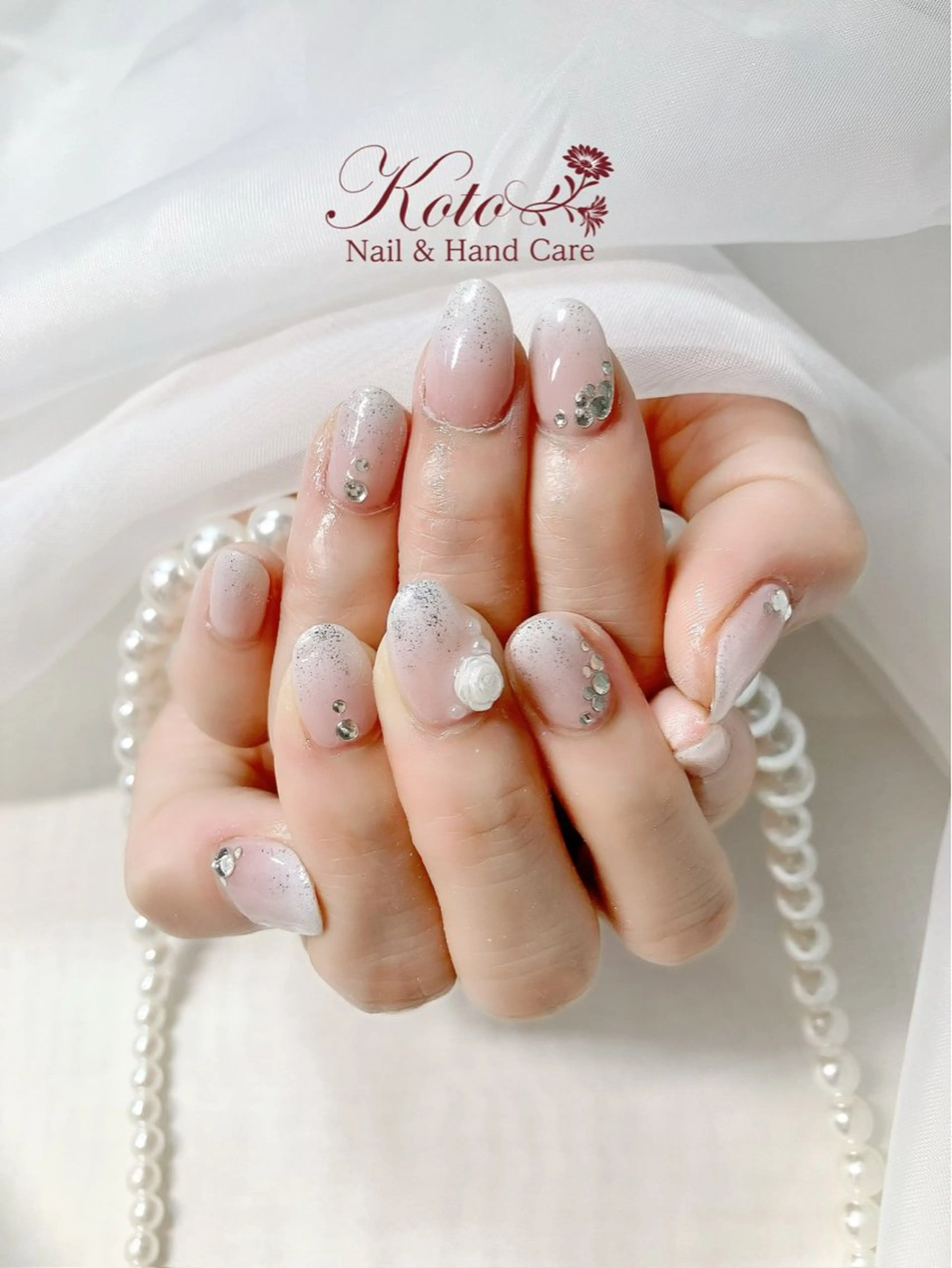 ネイル 長さ出し ジェルネイル 持ち込み ニュアンスネイル 赤色 Risa ネイルサロンKOTOのネイルデザイン