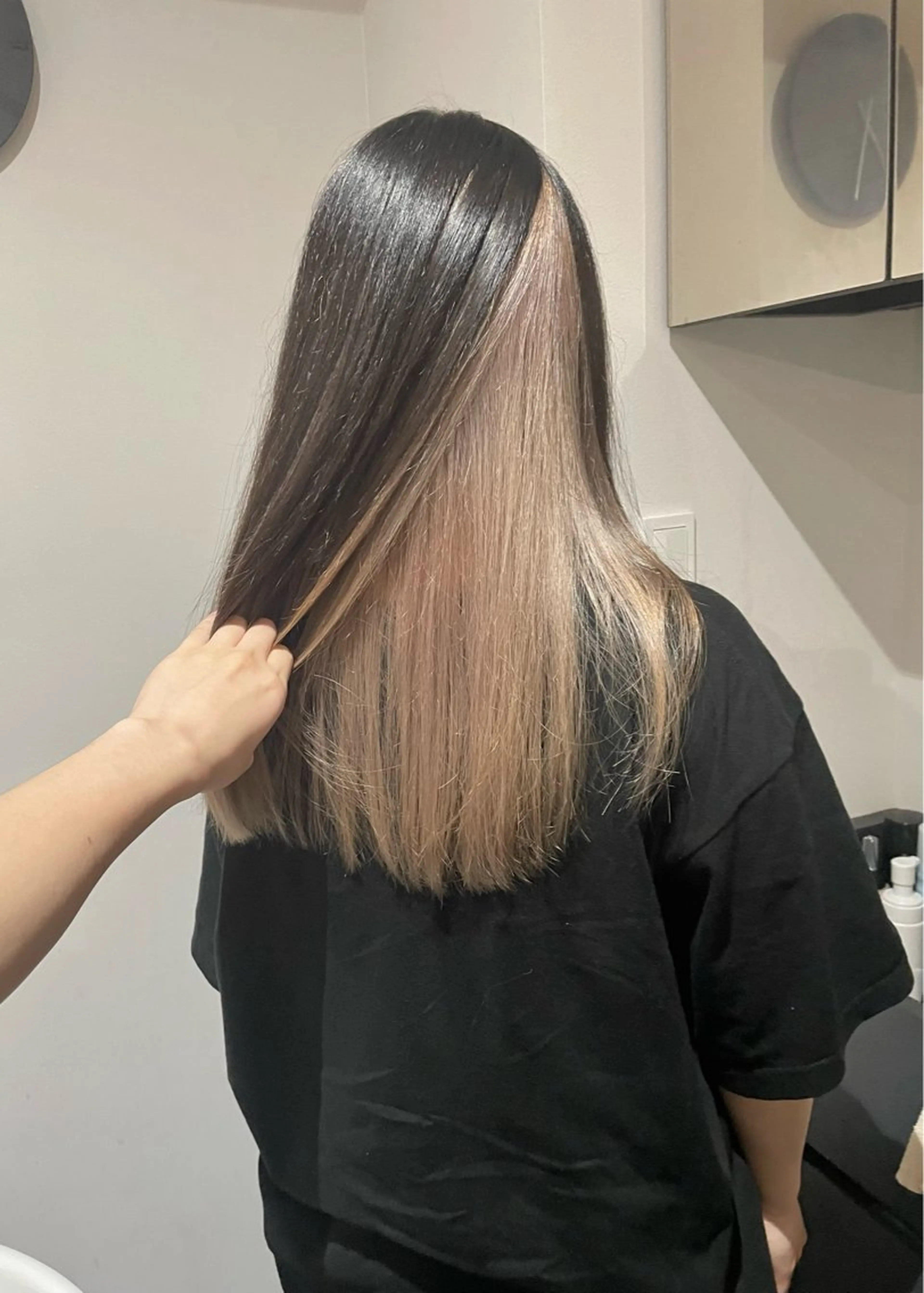 セミロング カラー ベージュカラー ブリーチ ホワイトベージュ 💝ブリーチ ショート/れい💝のヘアスタイル