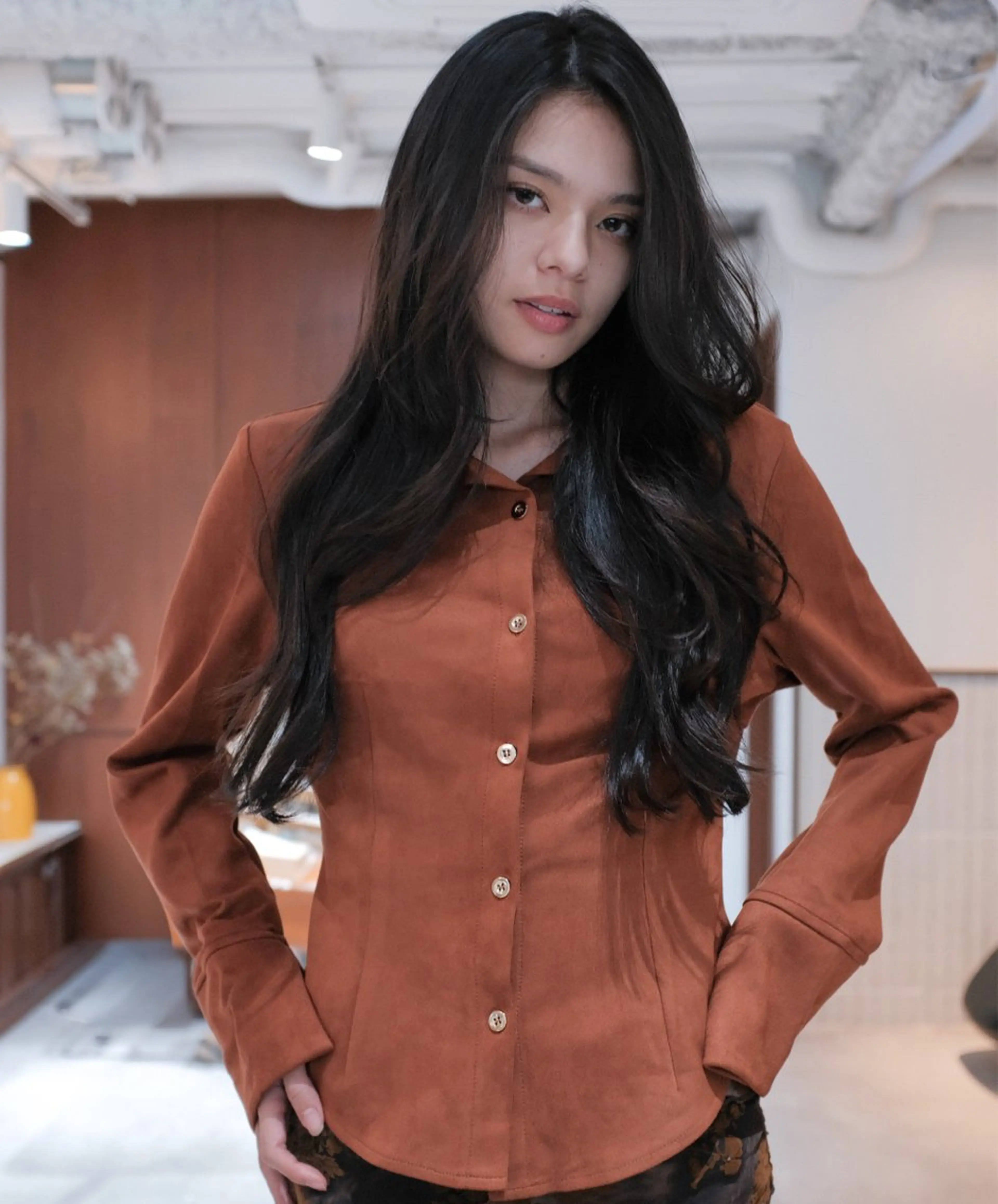 セミロング カラー ヘアアレンジ カット ヘアカラー トリートメント opus 店長大和 レイヤー/赤み消しのヘアスタイル