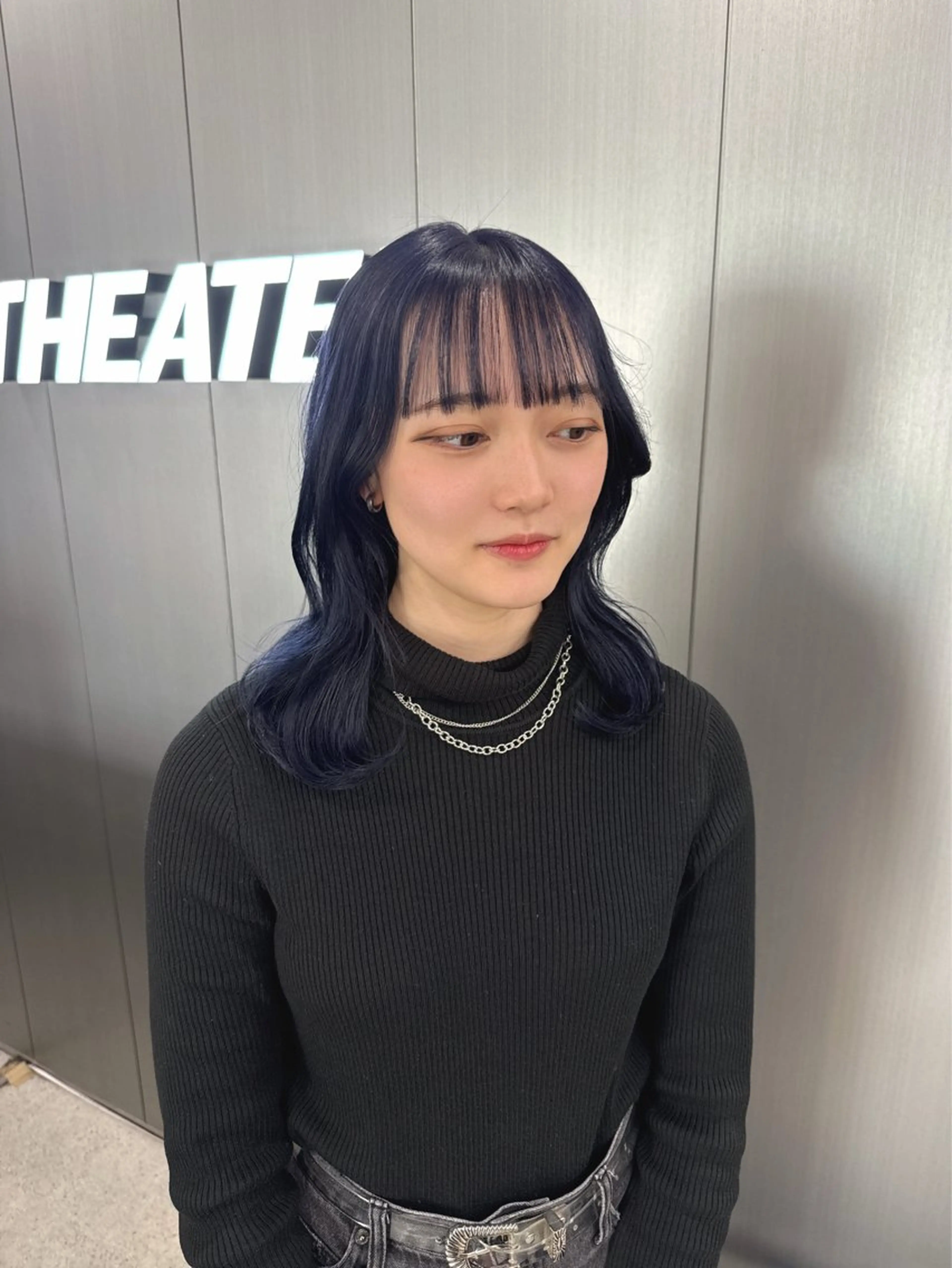 ロング カラー 暗髪🩶ラベンダー/ ブルー/ユウナ🤍のヘアスタイル