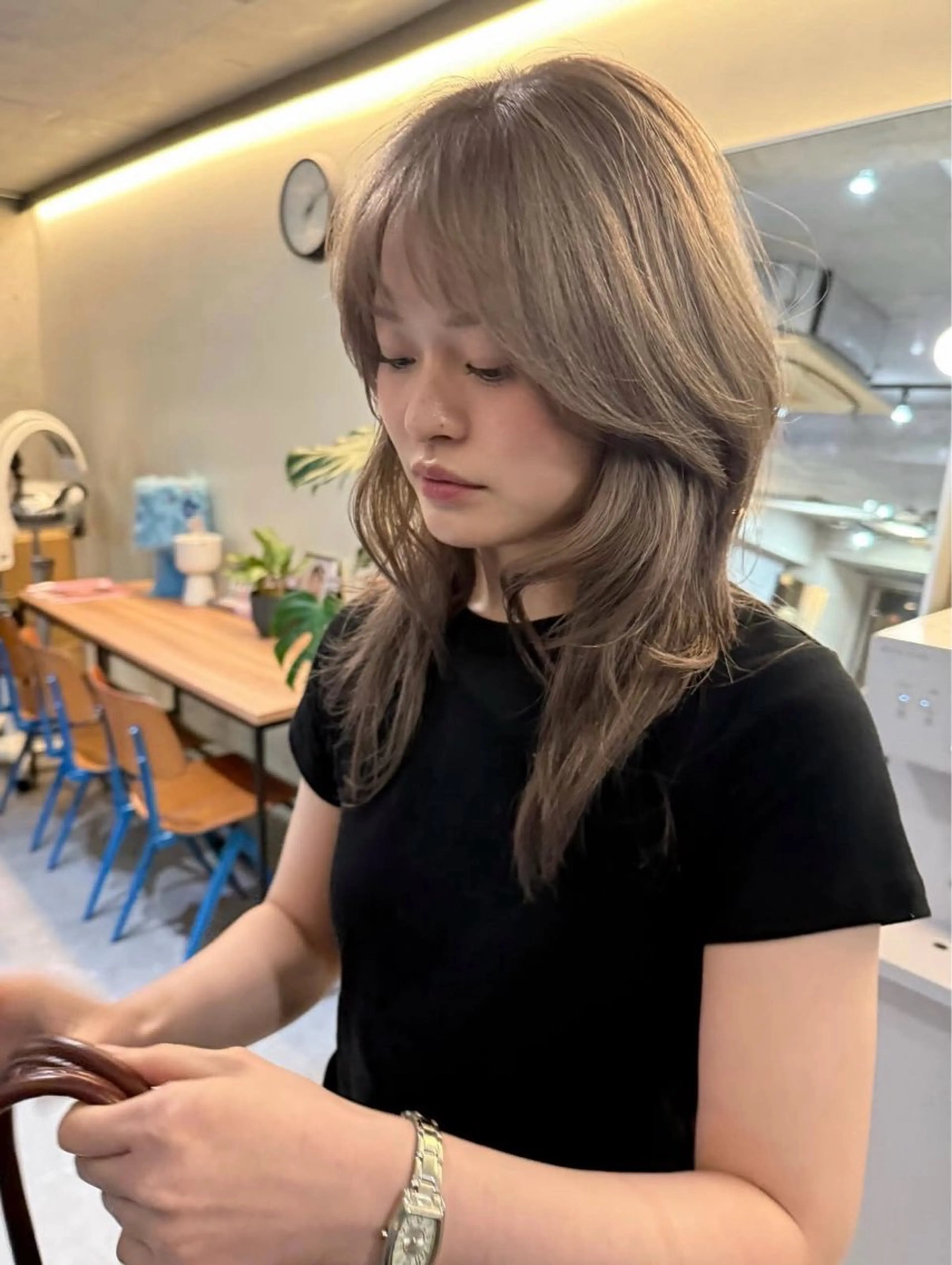 セミロング カラー ベージュカラー 🫧カラーモデル募集 🫧Hiyuのヘアスタイル
