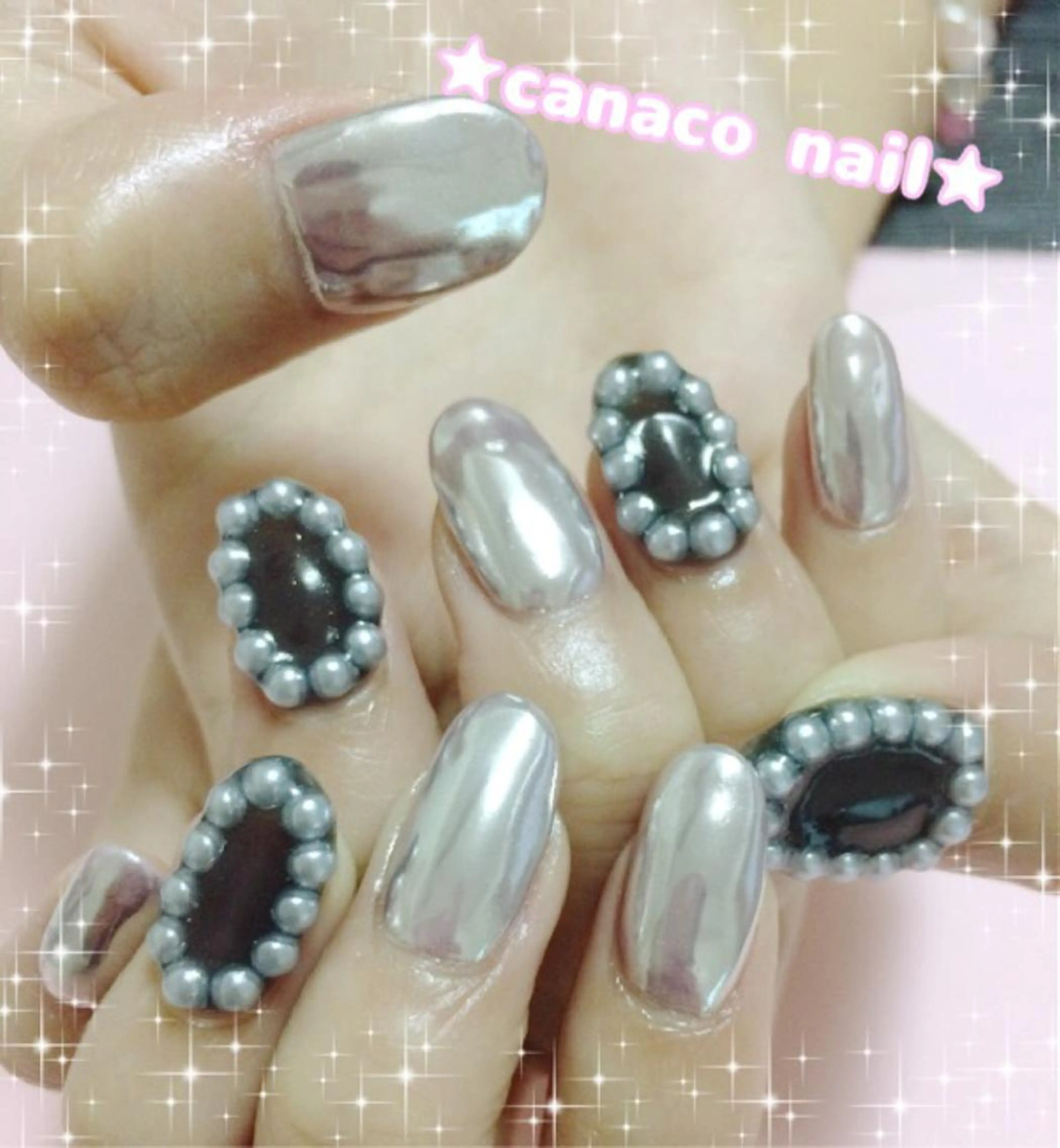 ネイル アートネイル ミラーネイル ベテランネイル cnc  nailのネイルデザイン