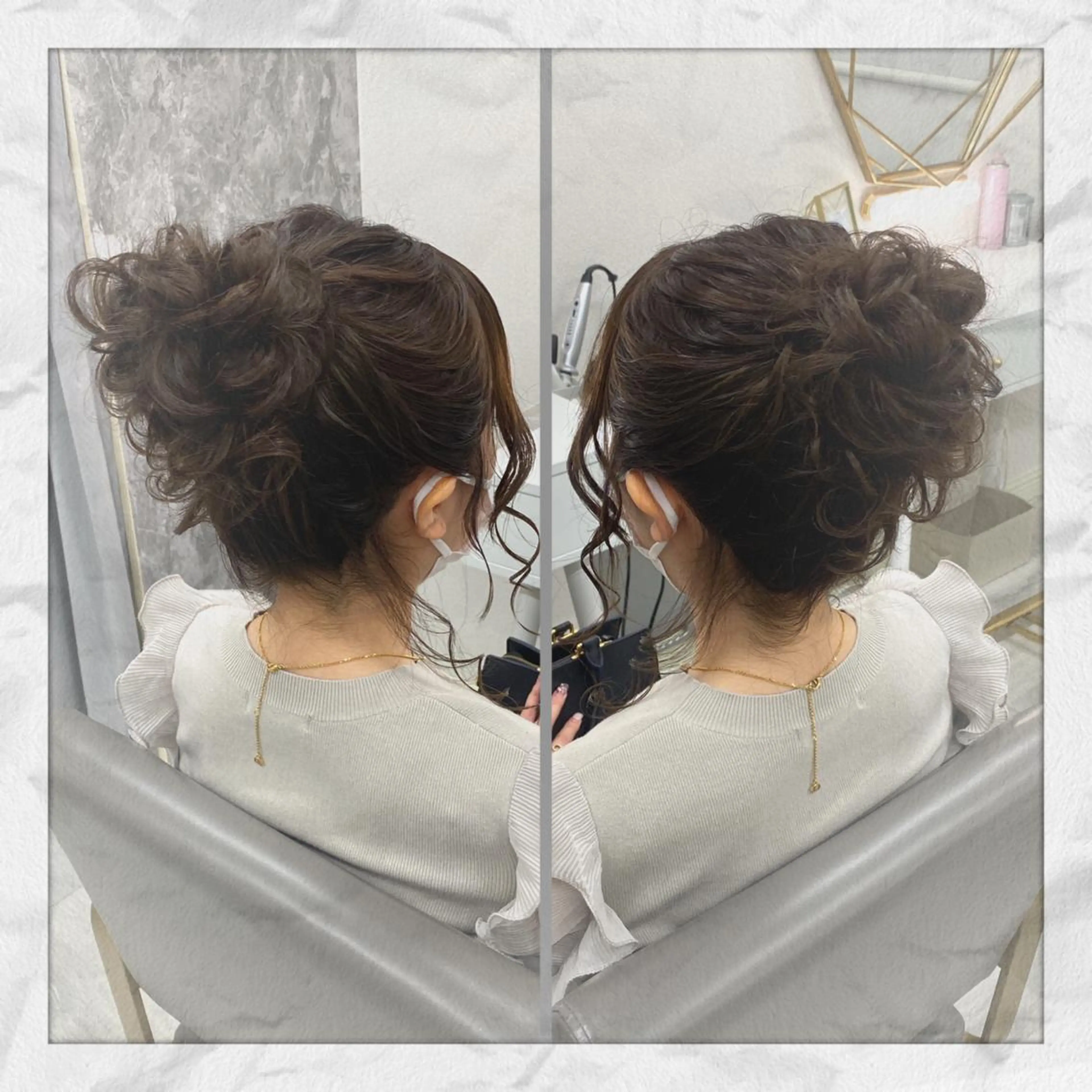 セミロング ヘアアレンジ ヘアセット ヘアセット/着付け 𓇼 松本 夏美𓇼のヘアスタイル