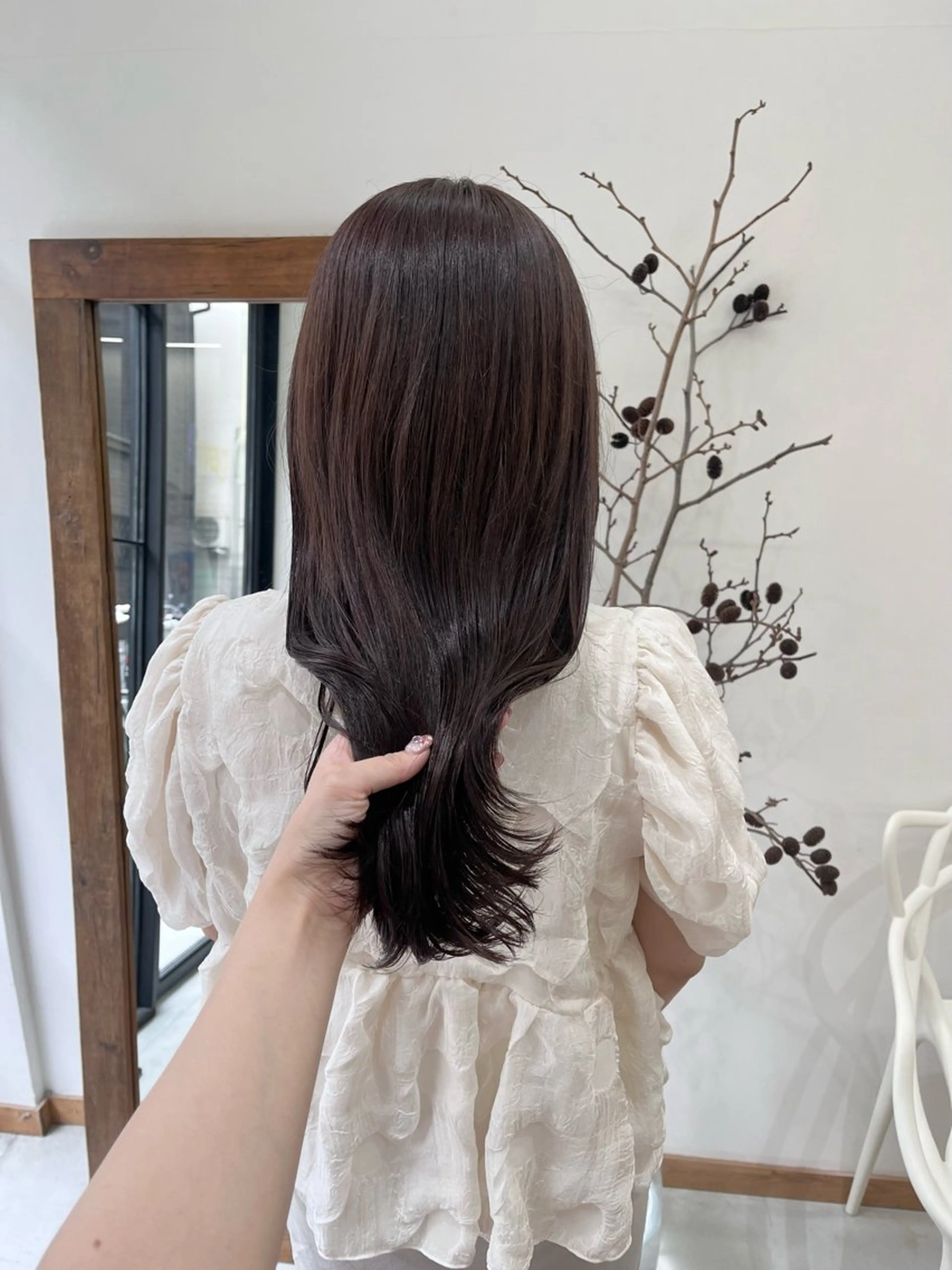 ロング カラー ヘアアレンジ ブリーチ ブラウンカラー ブリーチなしカラー カット ヘアカラー ena/ブリーチなし 透明感・レイヤー🎀のヘアスタイル