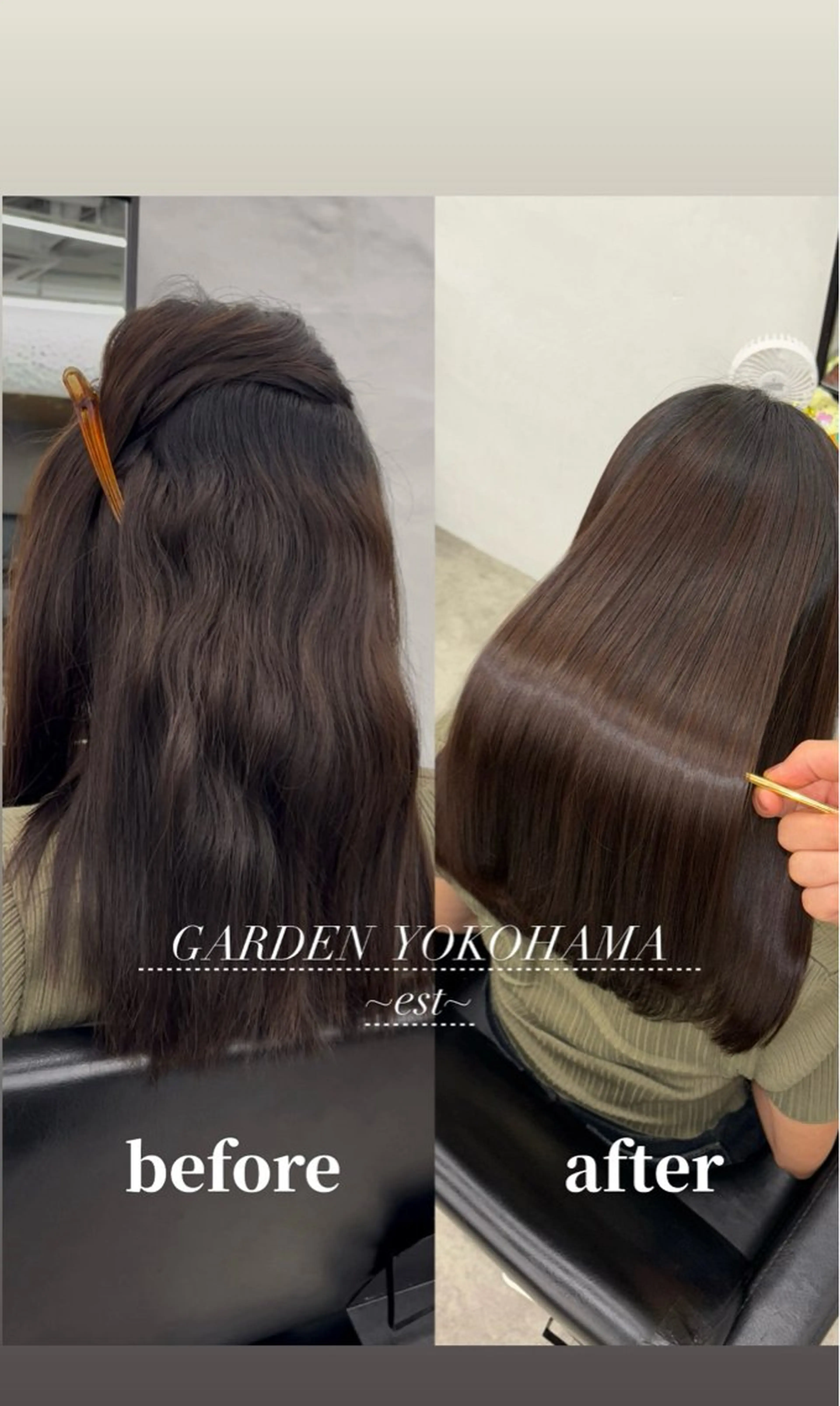 ミディアム 縮毛矯正 髪質改善/艶髪特化 /透明感✨️こうめいのヘアスタイル