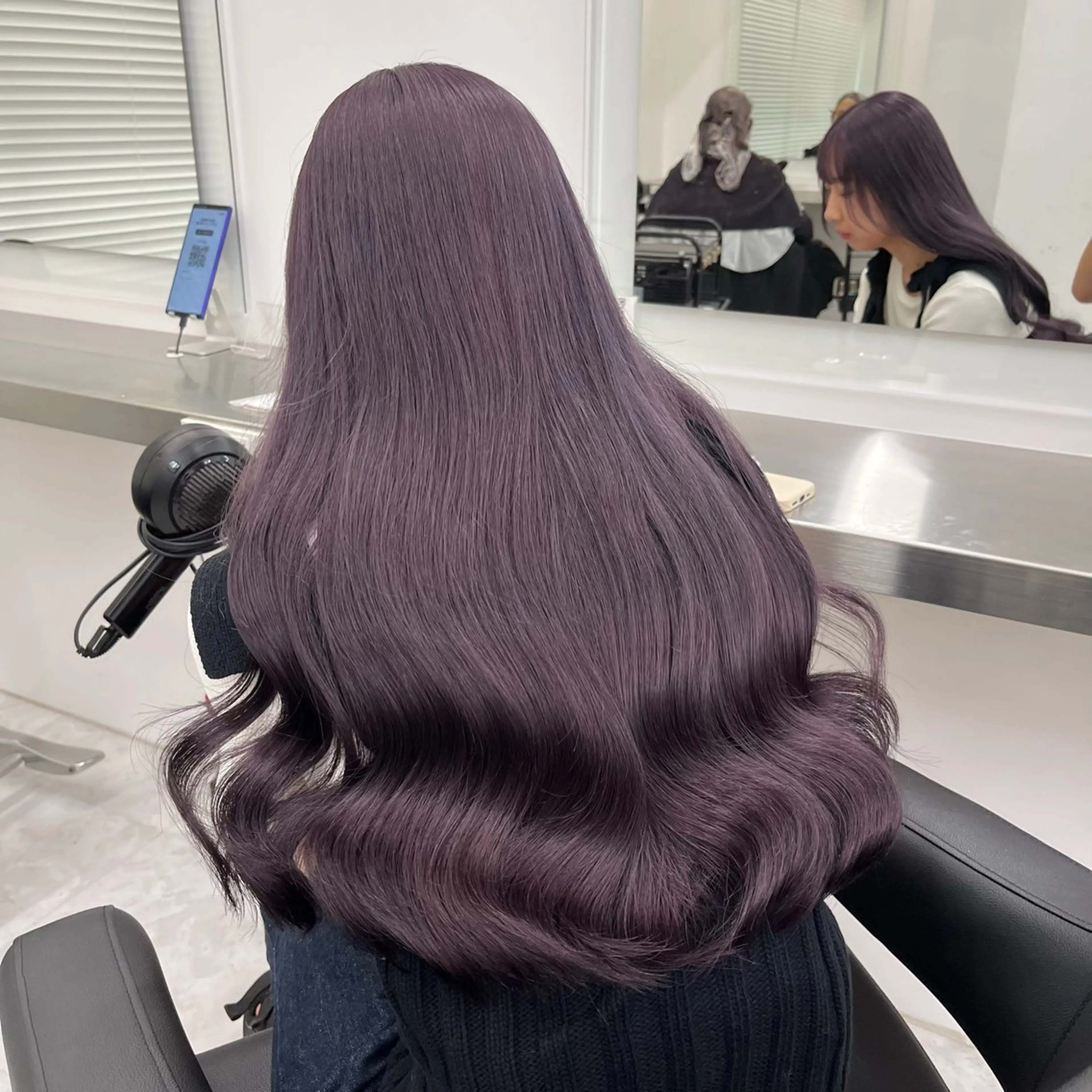 ロング ヘアカラー トリートメント 💗韓国暖色ヘア NO.1💗🪽のヘアスタイル