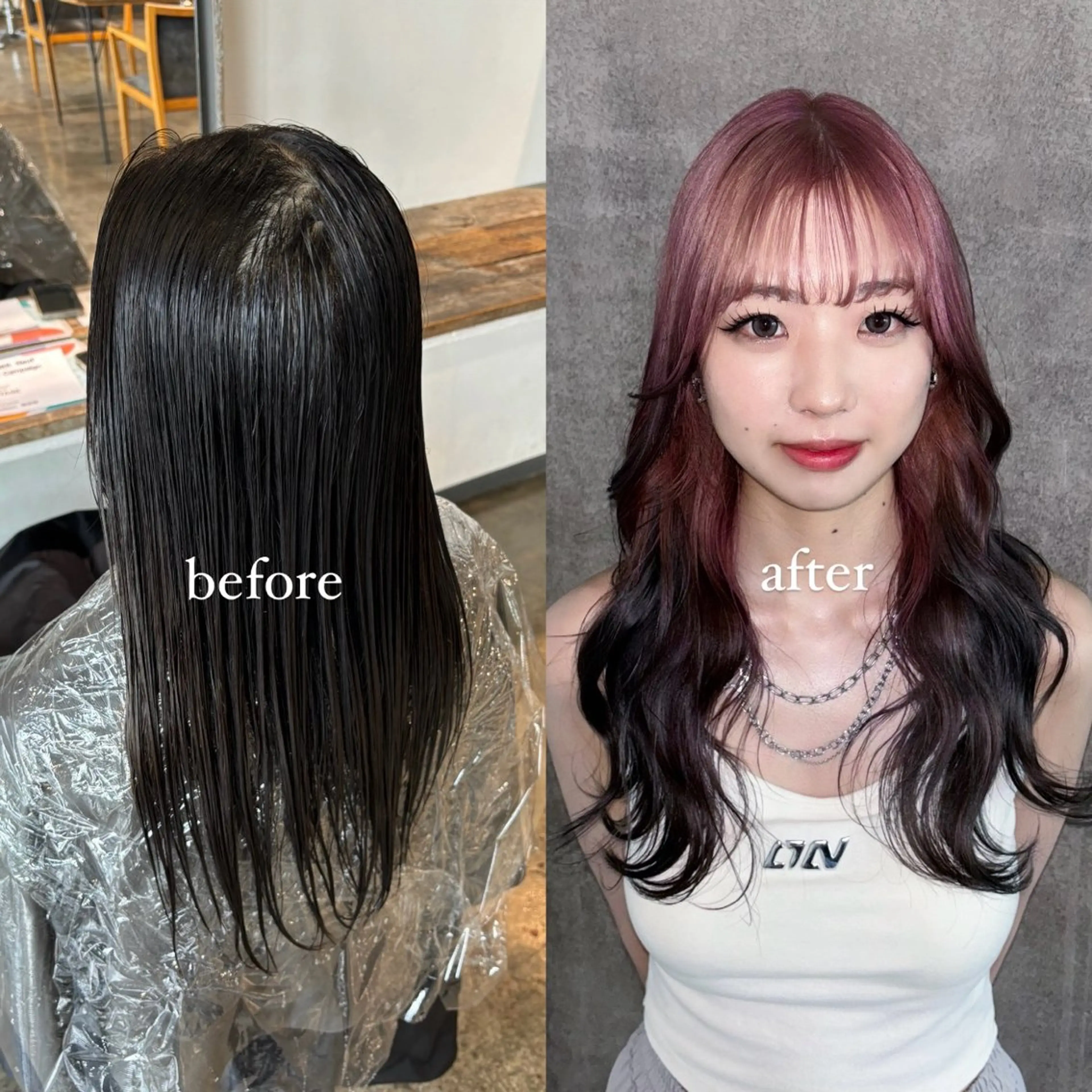 ミディアム カラー 💫miyu💫デザ インカラー/アレンジのヘアスタイル