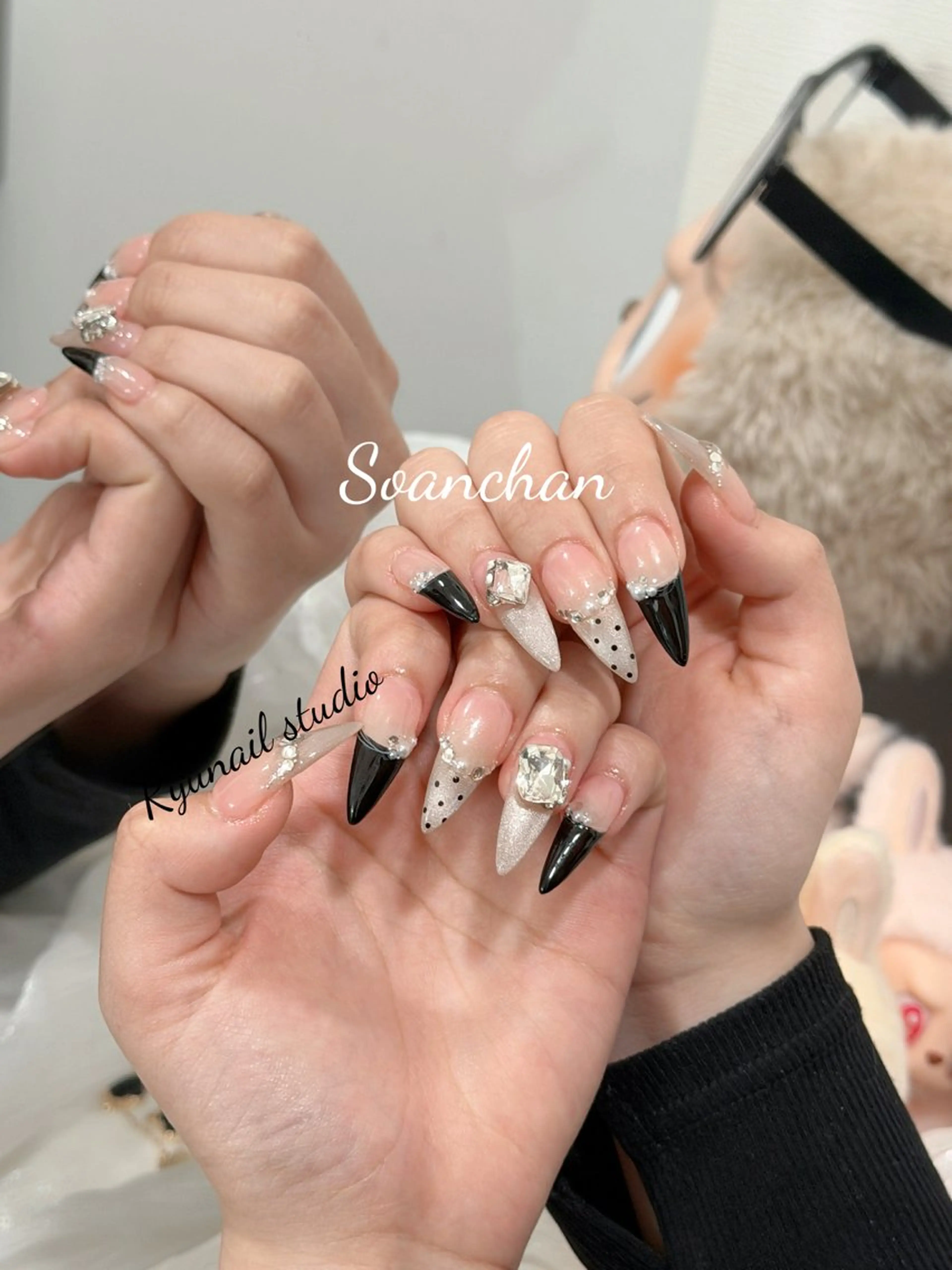 ネイル アートネイル ジェルネイル マグネットネイル ニュアンスネイル シンプルネイル ハンドネイル Ryu Nail NekoChanのネイルデザイン