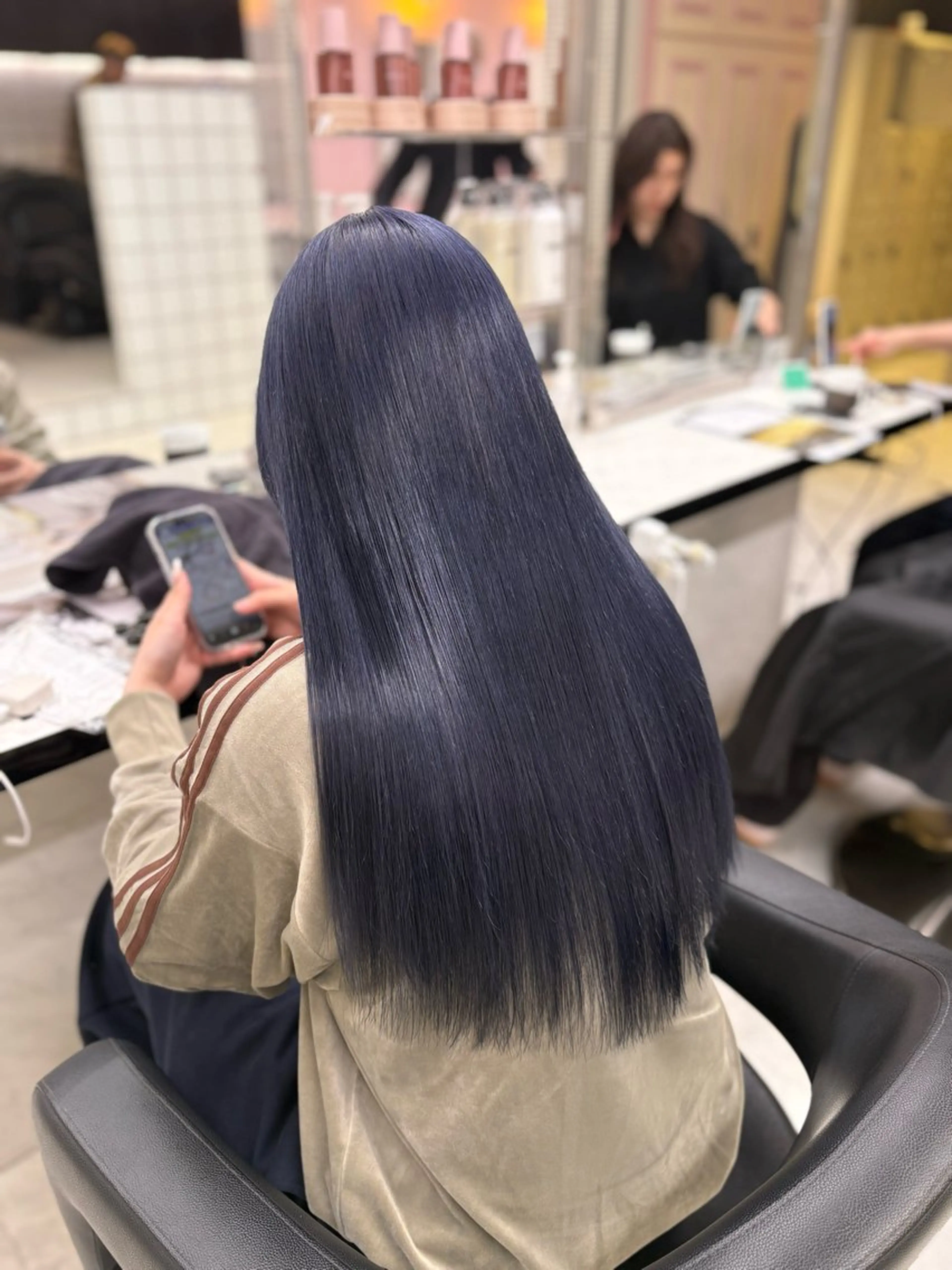 ロング カラー 透明感ベージュカラー 🪞上野🪞AIのヘアスタイル