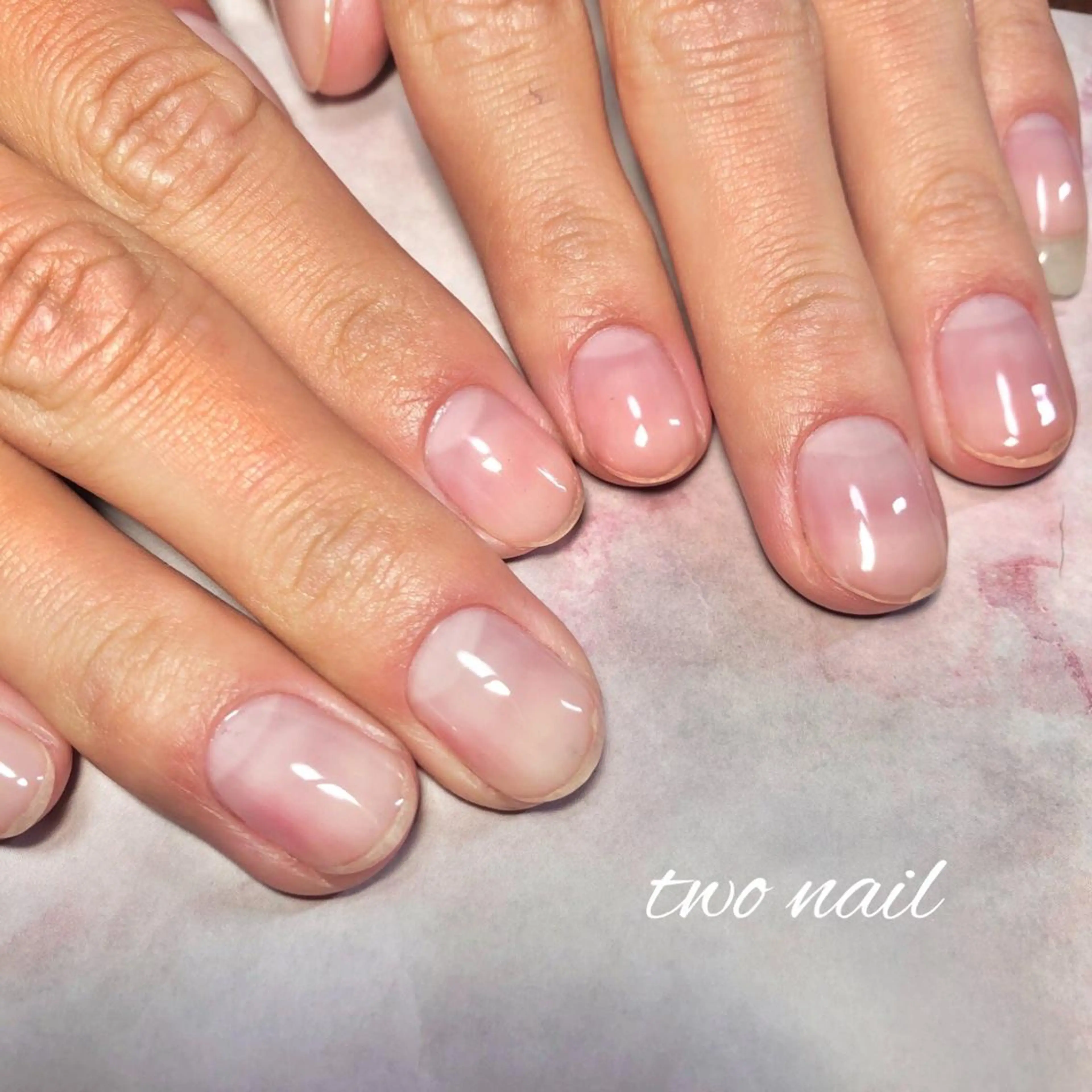 ネイル クリアネイル フットネイル ハート ハンドネイル two nailのネイルデザイン