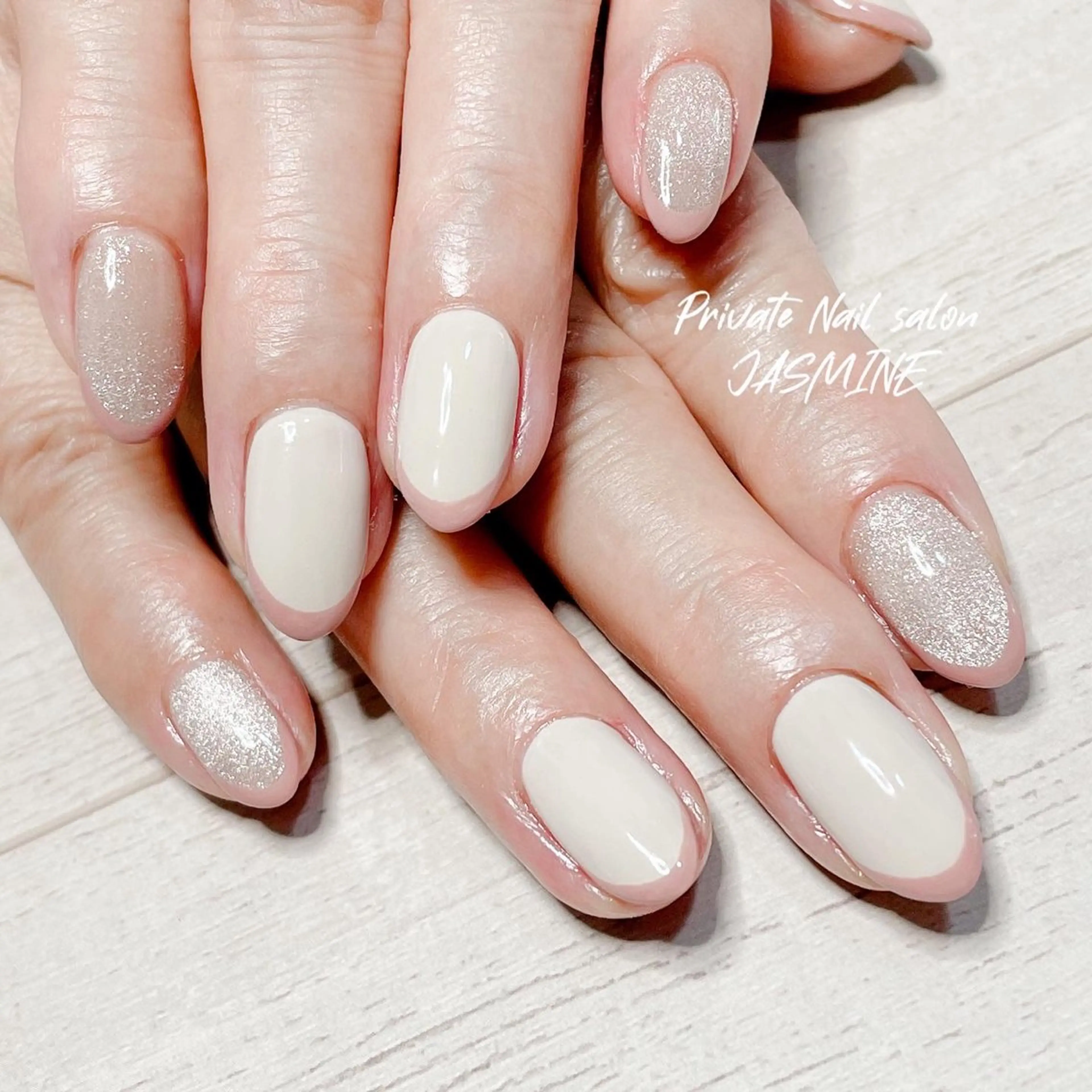 ネイル フレンチネイル マグネットネイル Nail salon JASMINEのネイルデザイン