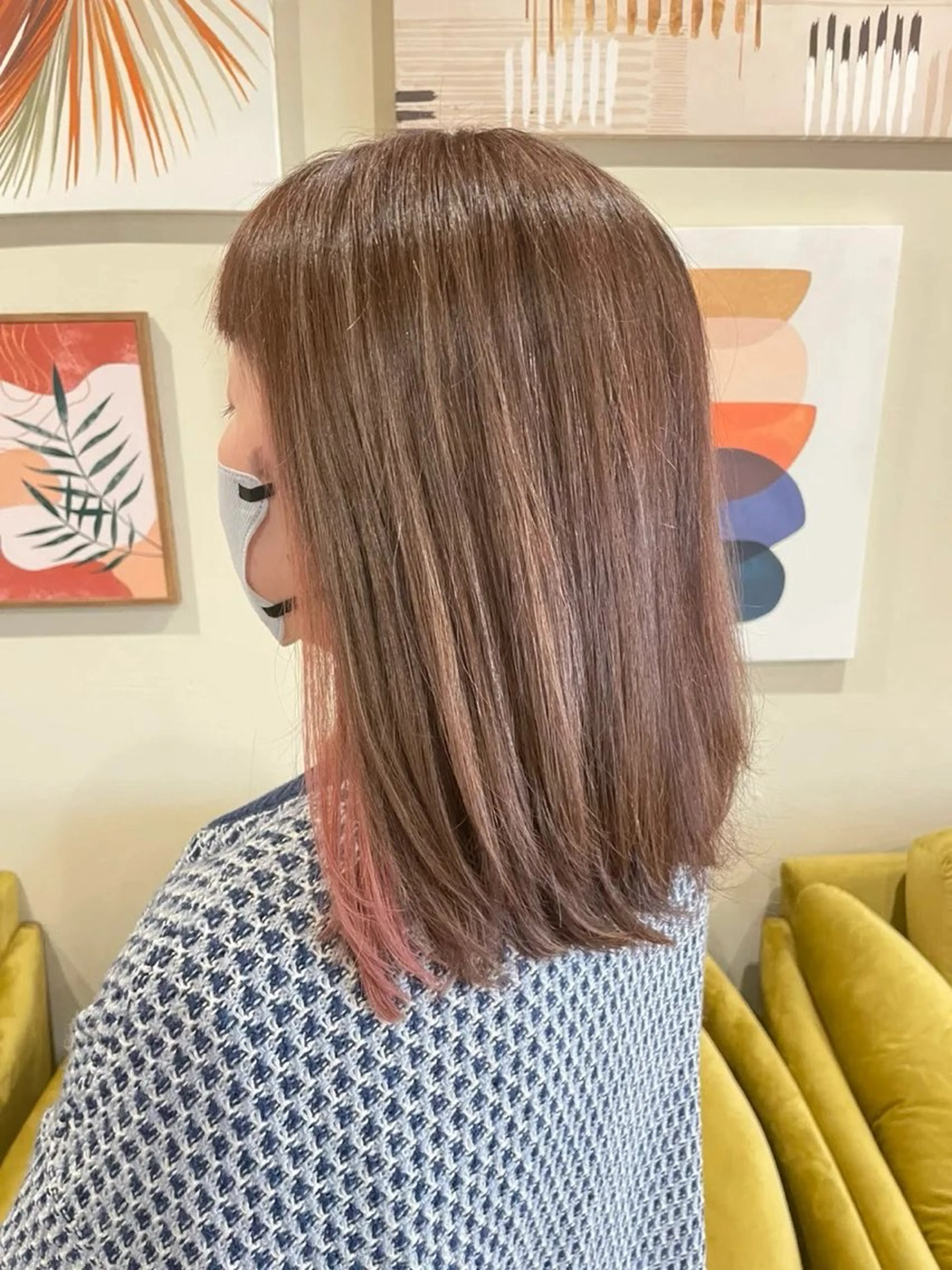 セミロング カラー 栞南🌼/艶カラー/ 髪質改善/ナチュラルのヘアスタイル