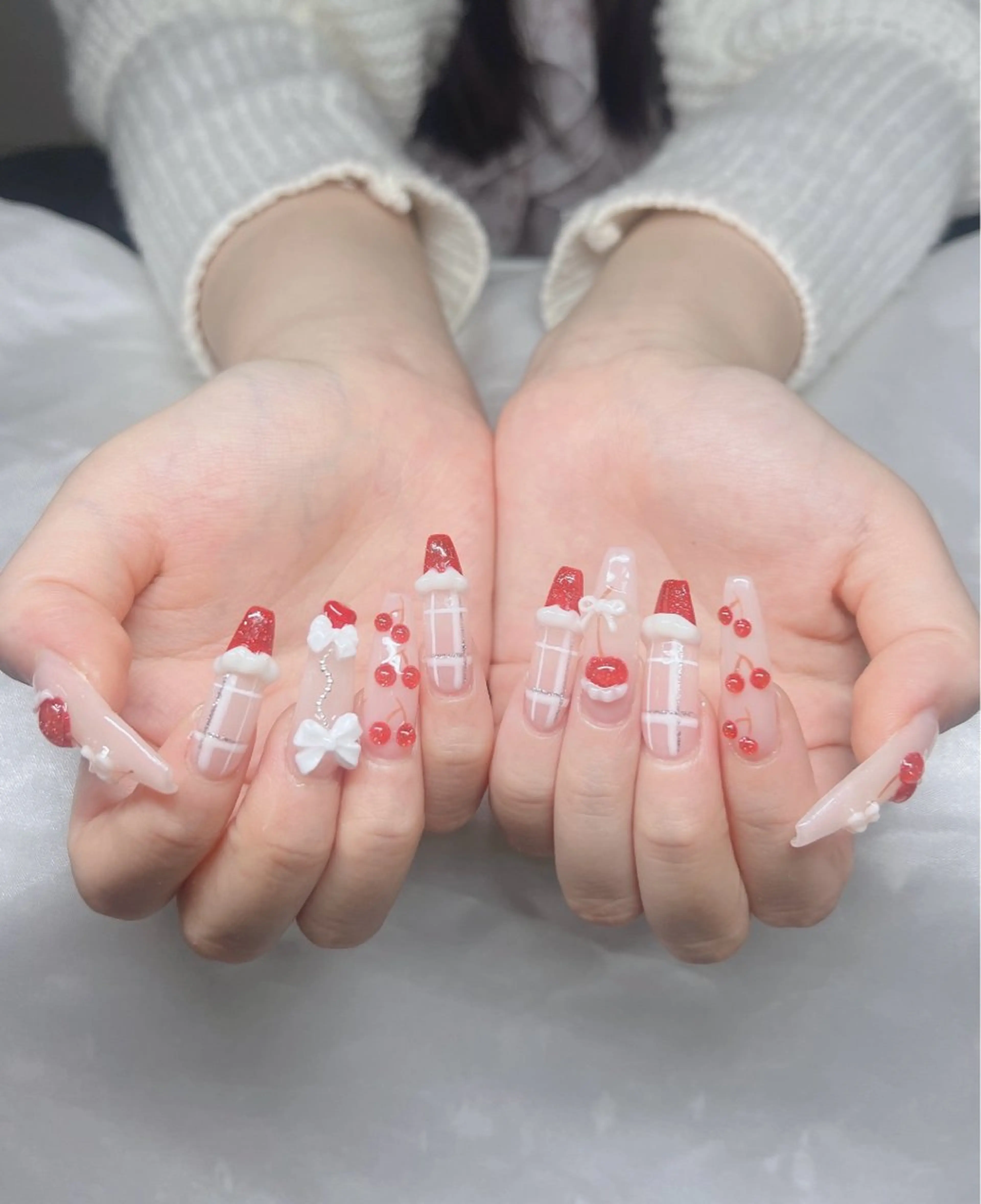 ネイル 長さ出し グラデーション キラキラネイル マグネットネイル ニュアンスネイル ハンドネイル Lee Nails チップ長さだし専門店のネイルデザイン