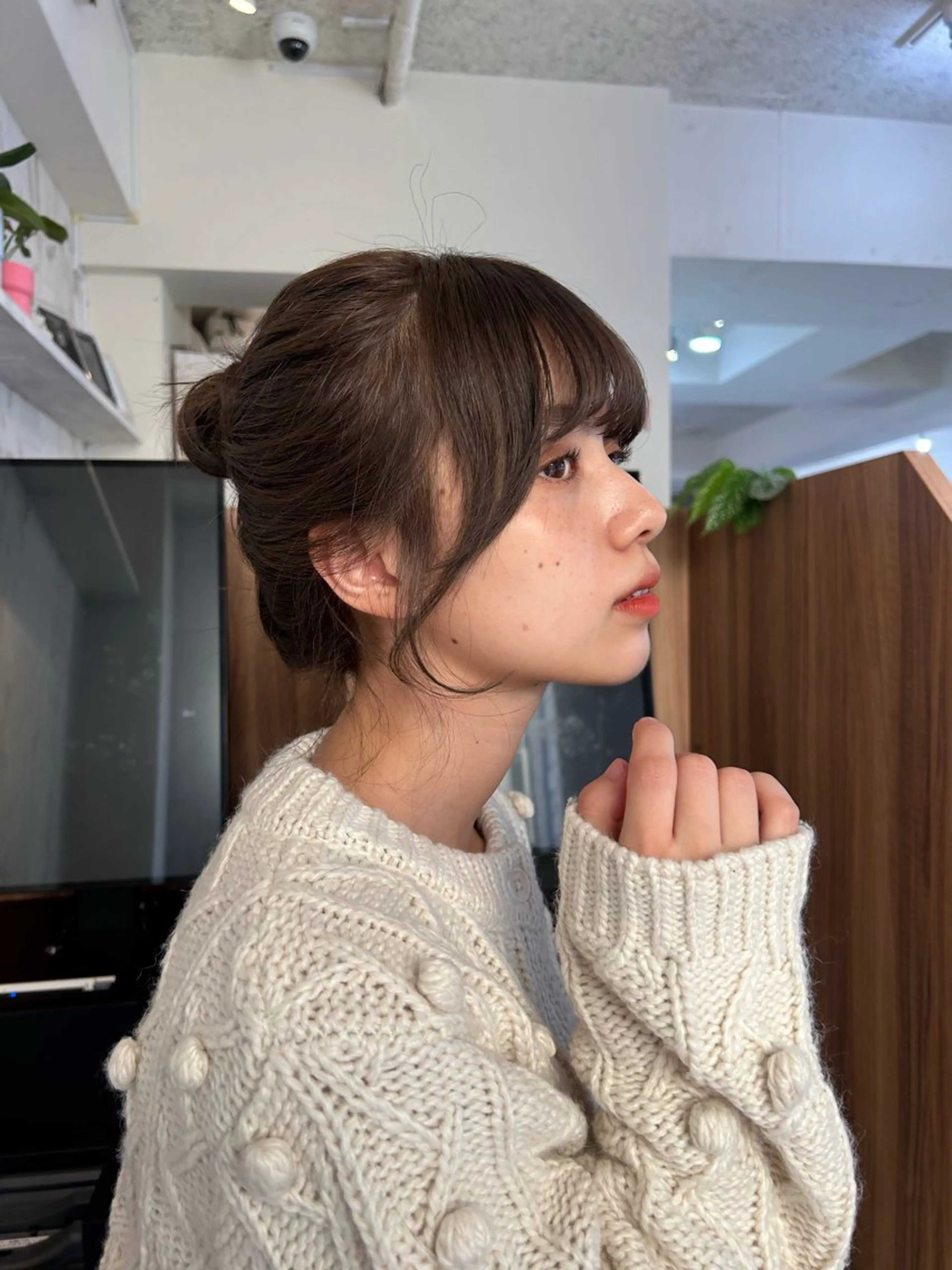 ミディアム ヘアアレンジ ベージュ/透明感/ レイヤー/あやか💕のヘアスタイル