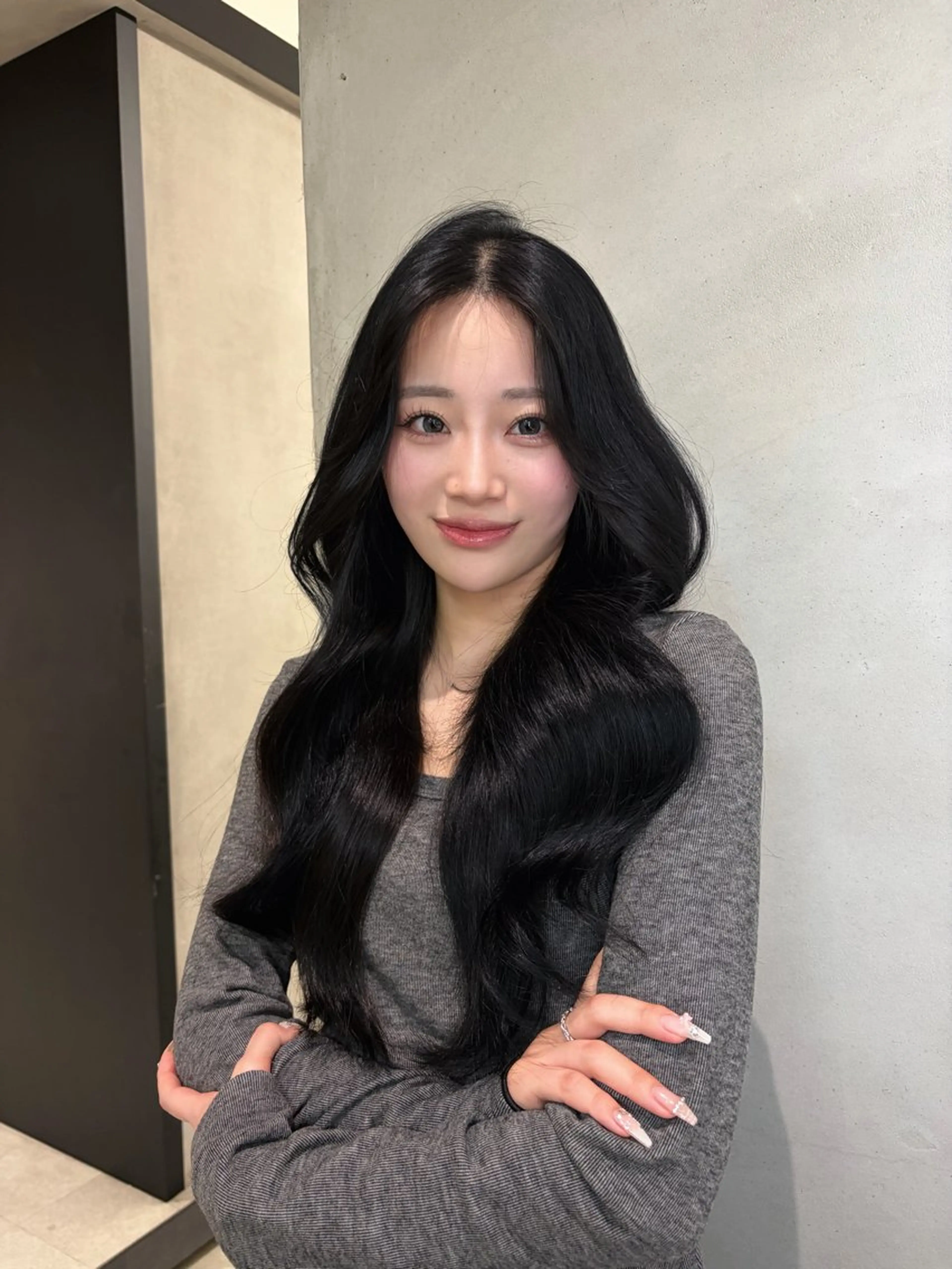 ロング カラー エクステ offwhite Nano🪩🧡のヘアスタイル