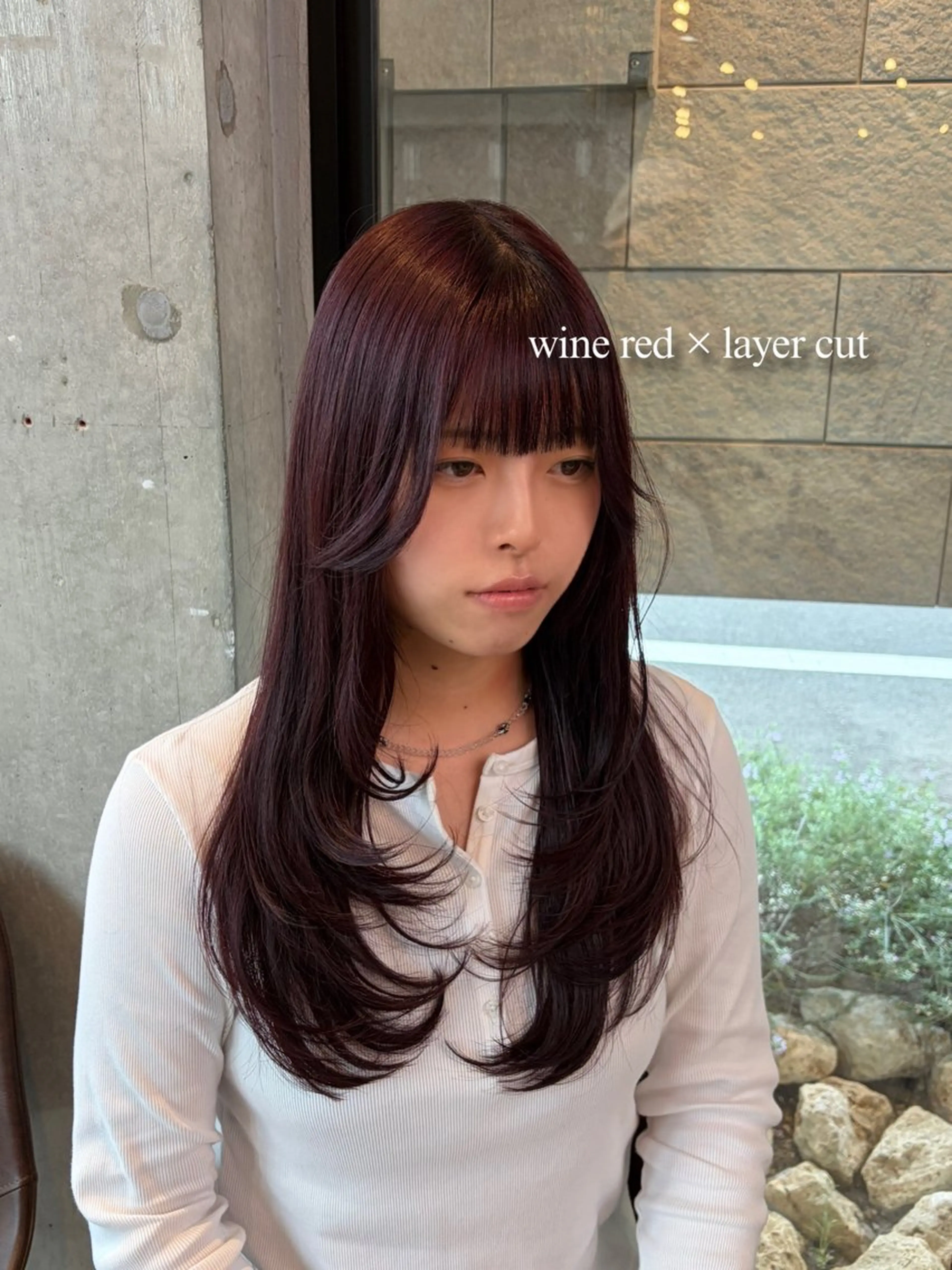 ロング 韓国風ヘア レイヤーカット カット ヘアカラー Hina/ lolonoisのヘアスタイル