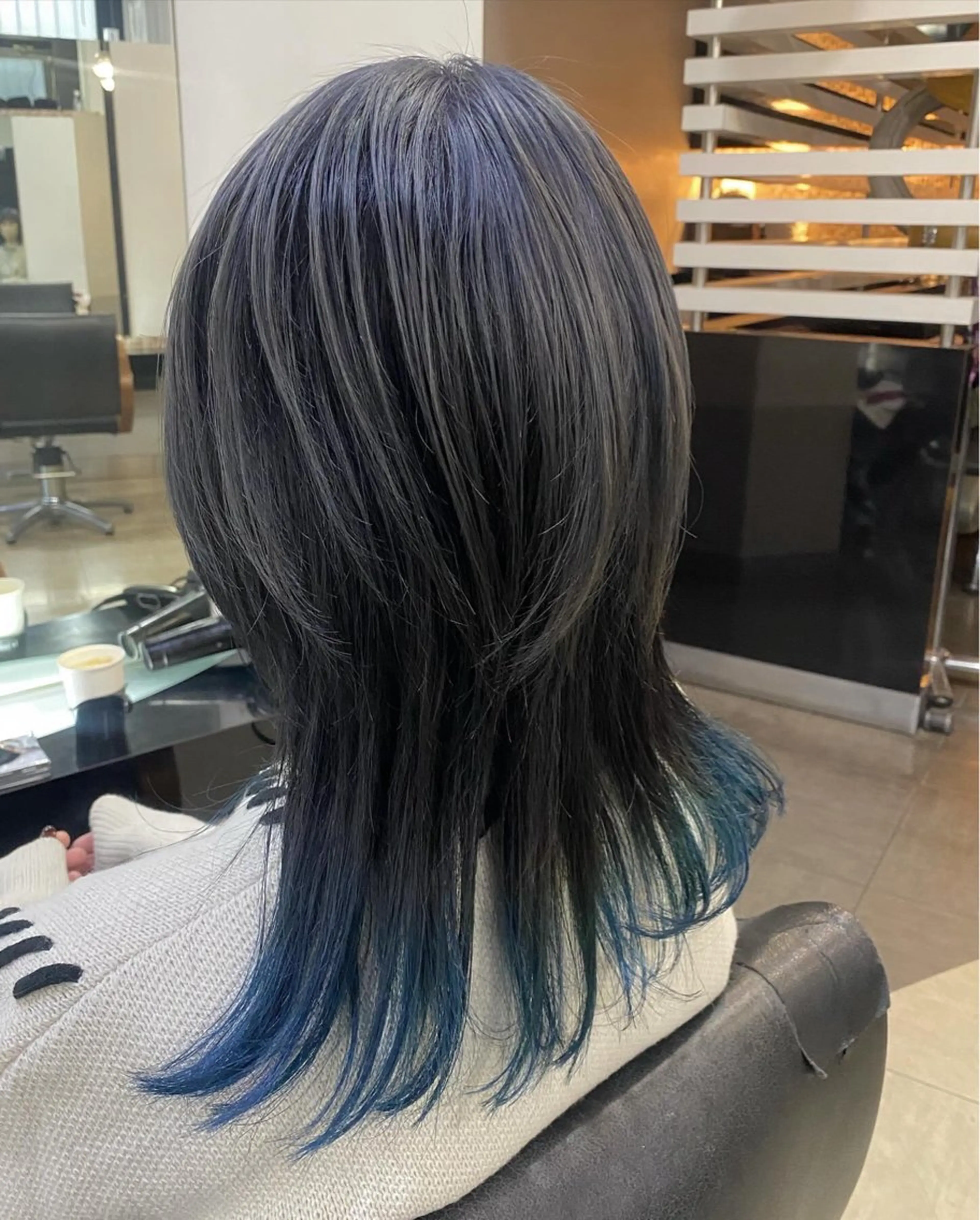 ミディアム カラー ヘアアレンジ 烏山 達也のヘアスタイル