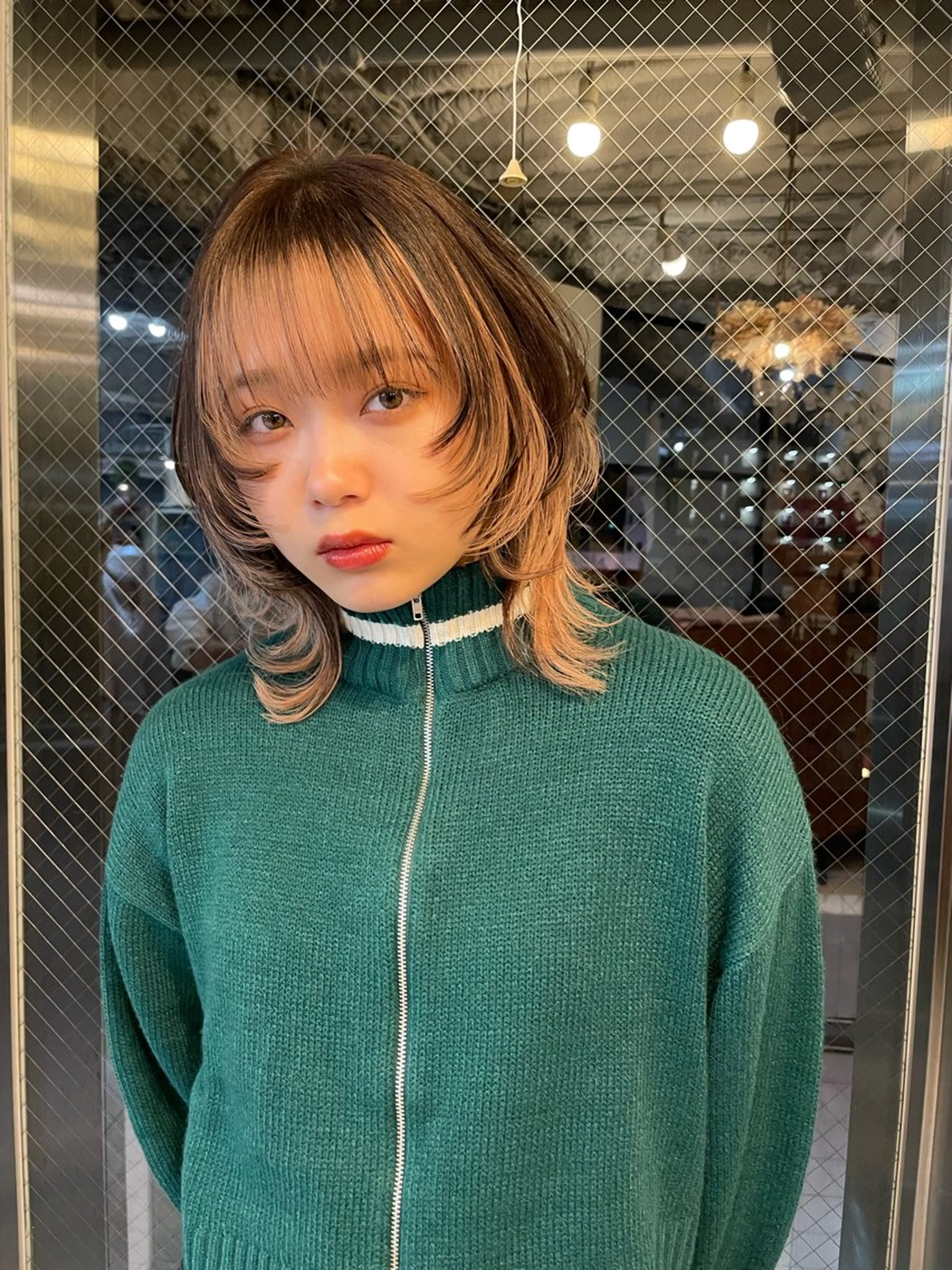 ミディアム カット ヘアカラー トリートメント ウルフカット/ボブ りなのヘアスタイル