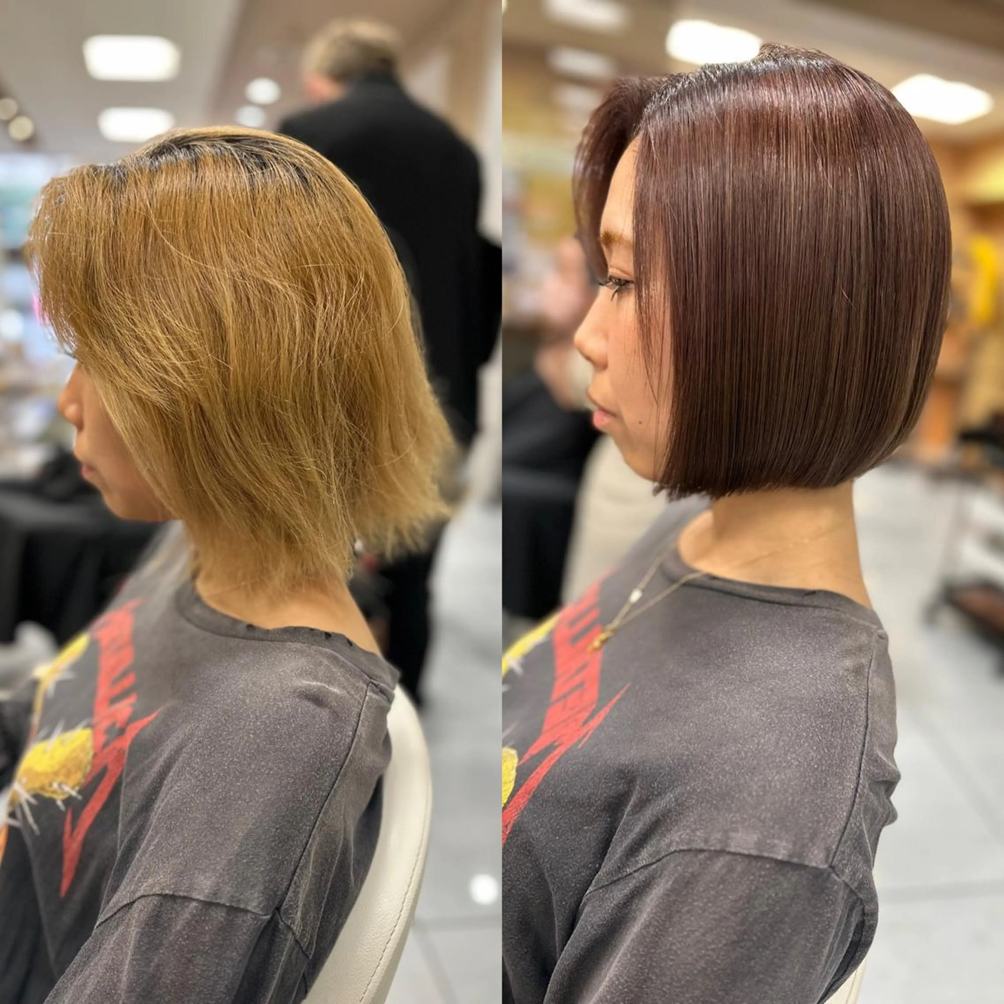 ミディアム カラー パーマ カット ヘアカラー 髪質改善/縮毛矯正 /レイヤー岡部のヘアスタイル