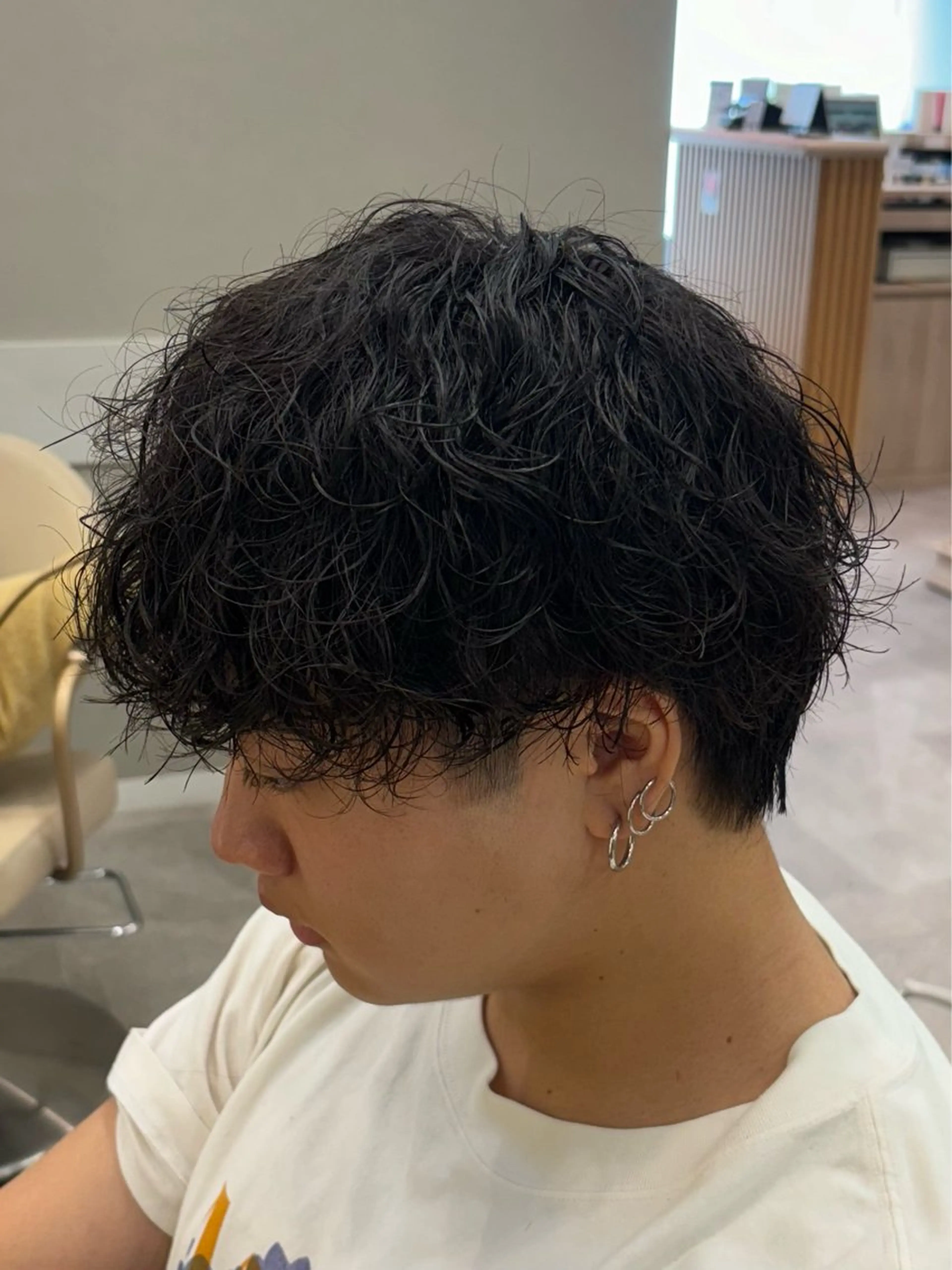 ショート パーマ カット パーマ メンズパーマ、スパ イキー、上野星也のヘアスタイル