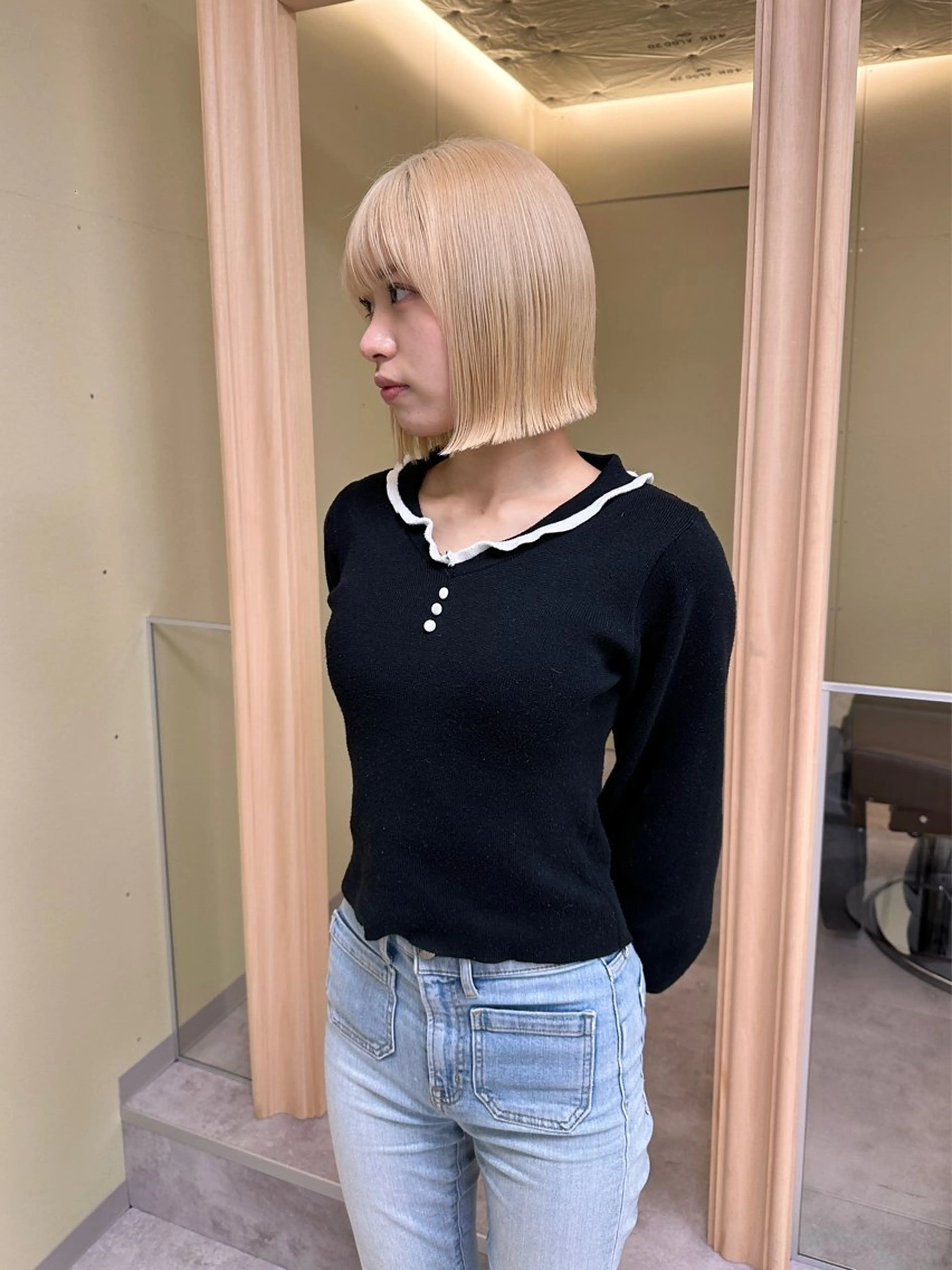 ショート カット ヘアカラー ボブ/ぱつっとボブ/ 谷口 海星のヘアスタイル