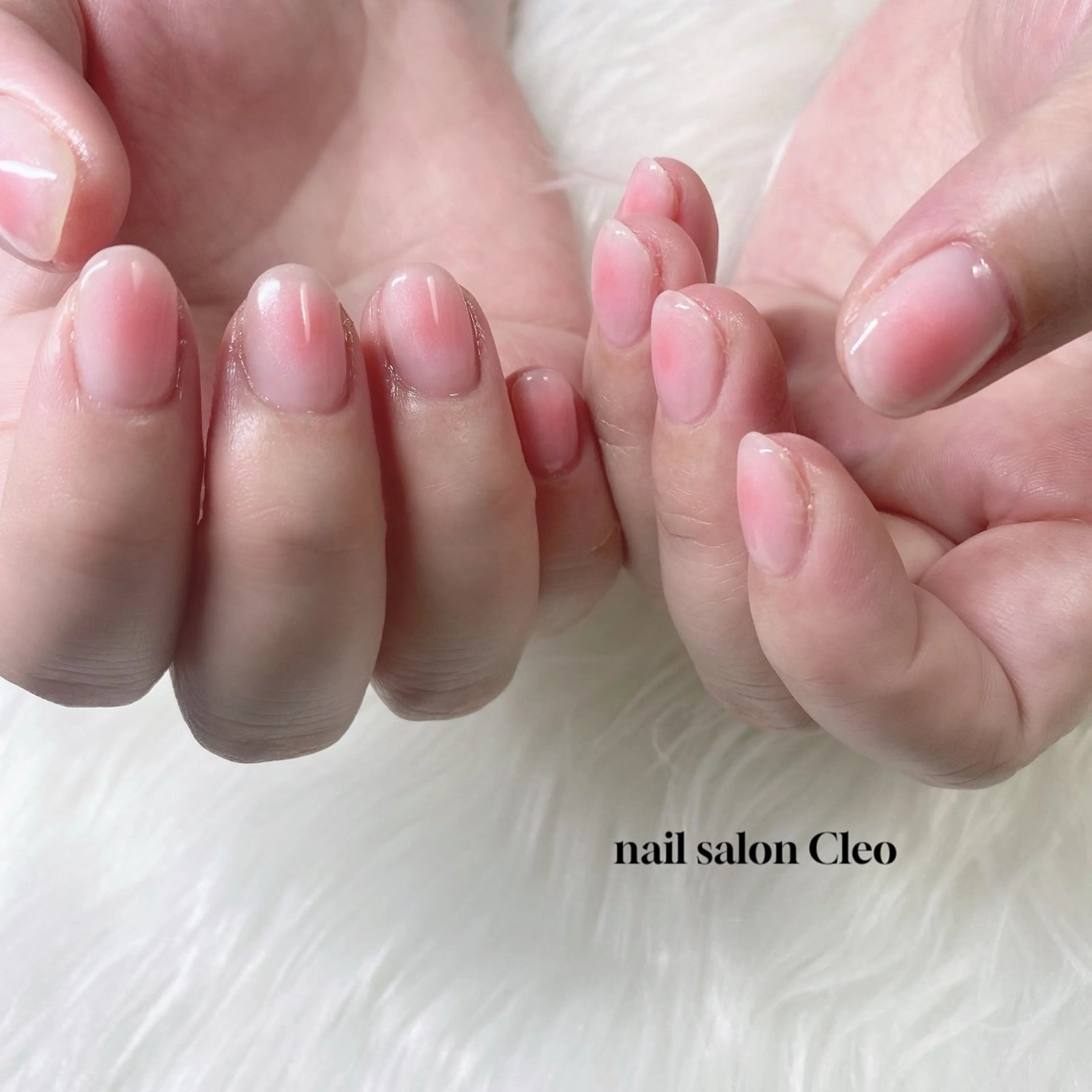 ネイル チークネイル ハート シンプルネイル Cleo クレオのネイルデザイン