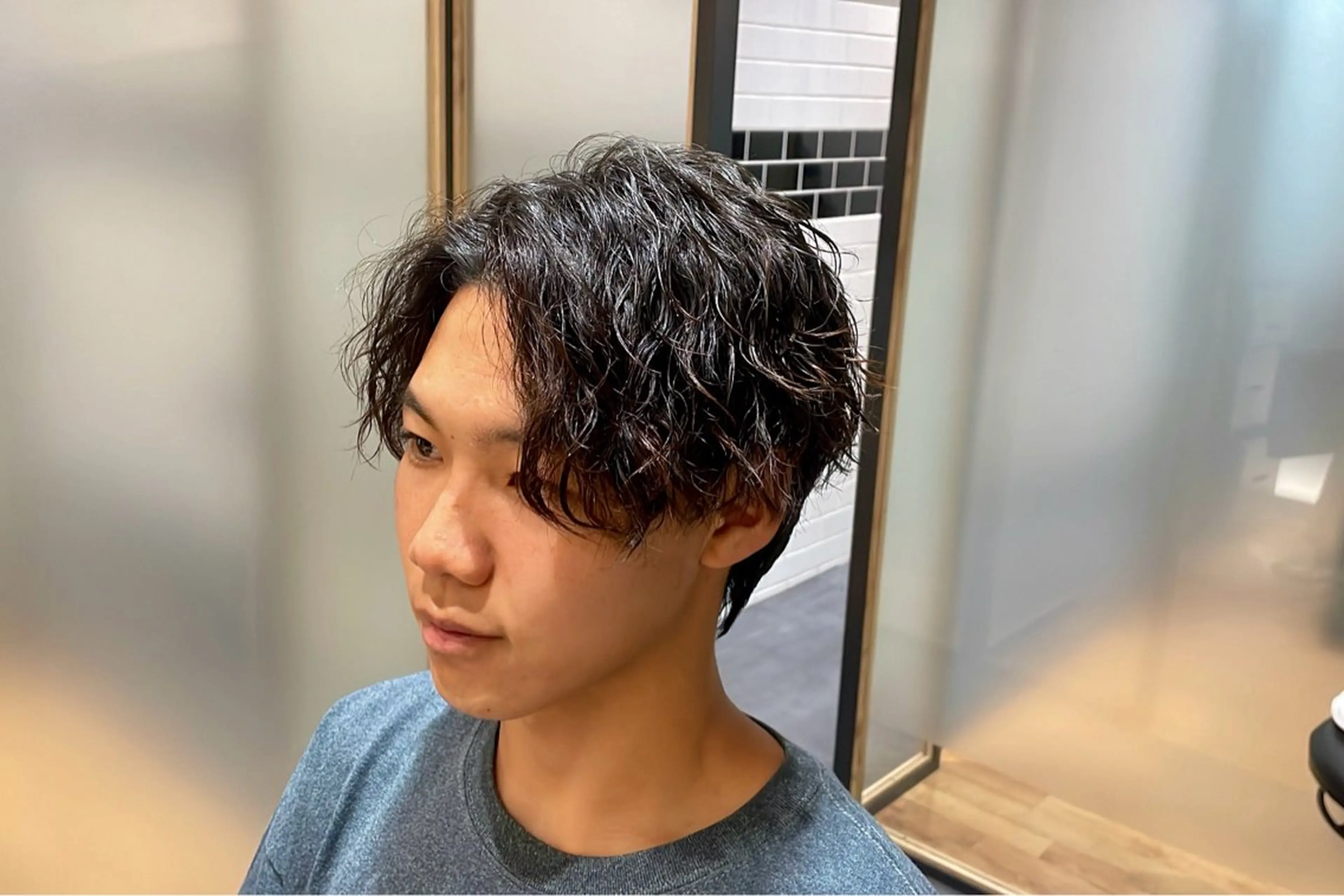 ミディアム パーマ メンズ サトウ コウキ  メンズのヘアスタイル