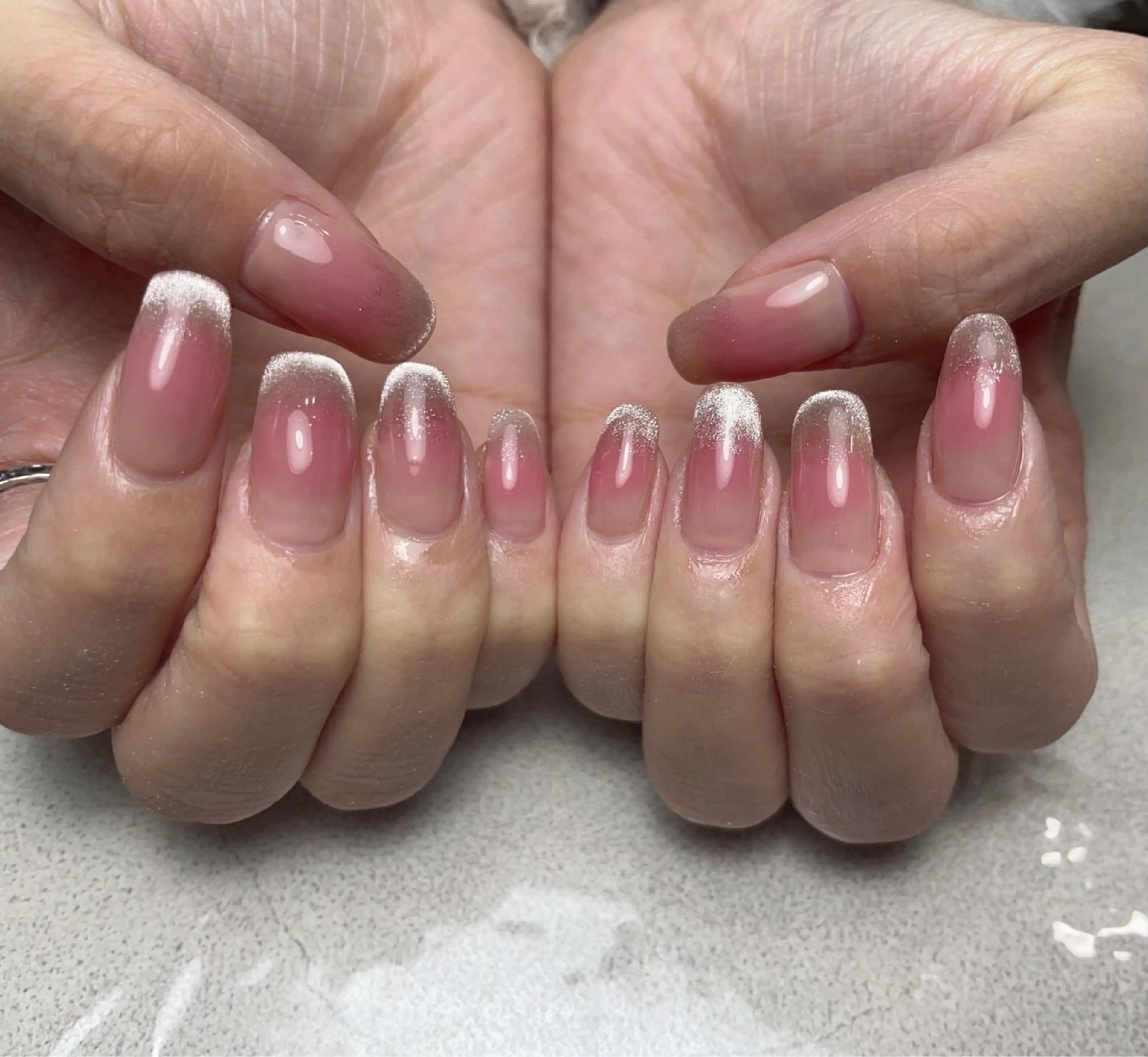 ネイル チークネイル フレンチネイル ジェルネイル マグネットネイル マグネットフレンチ ハンドネイル BLANC.nail yuuのネイルデザイン