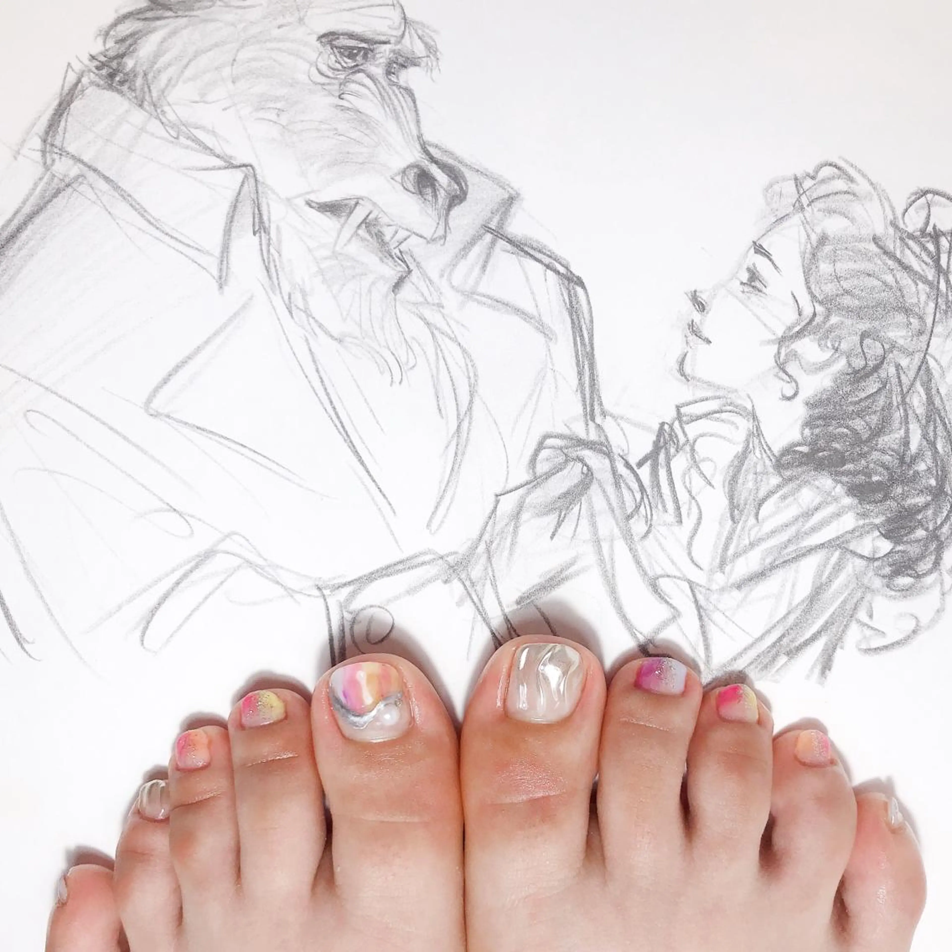 ネイル フットネイル ニュアンスネイル owlnail /持込みデザイン専門のネイルデザイン