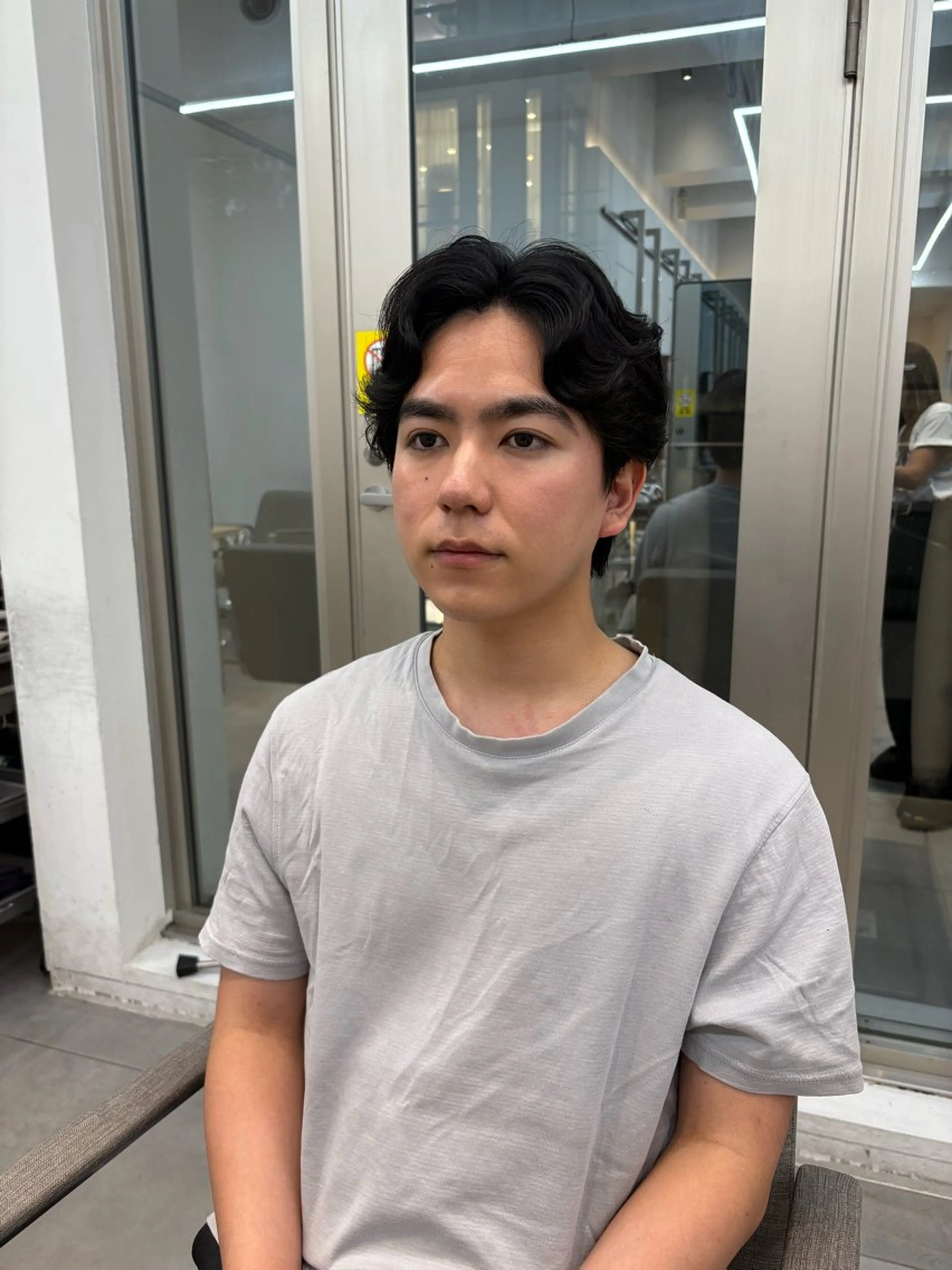 パーマ メンズ カット パーマ レイヤー/ベージュ/ どますず🌺のヘアスタイル