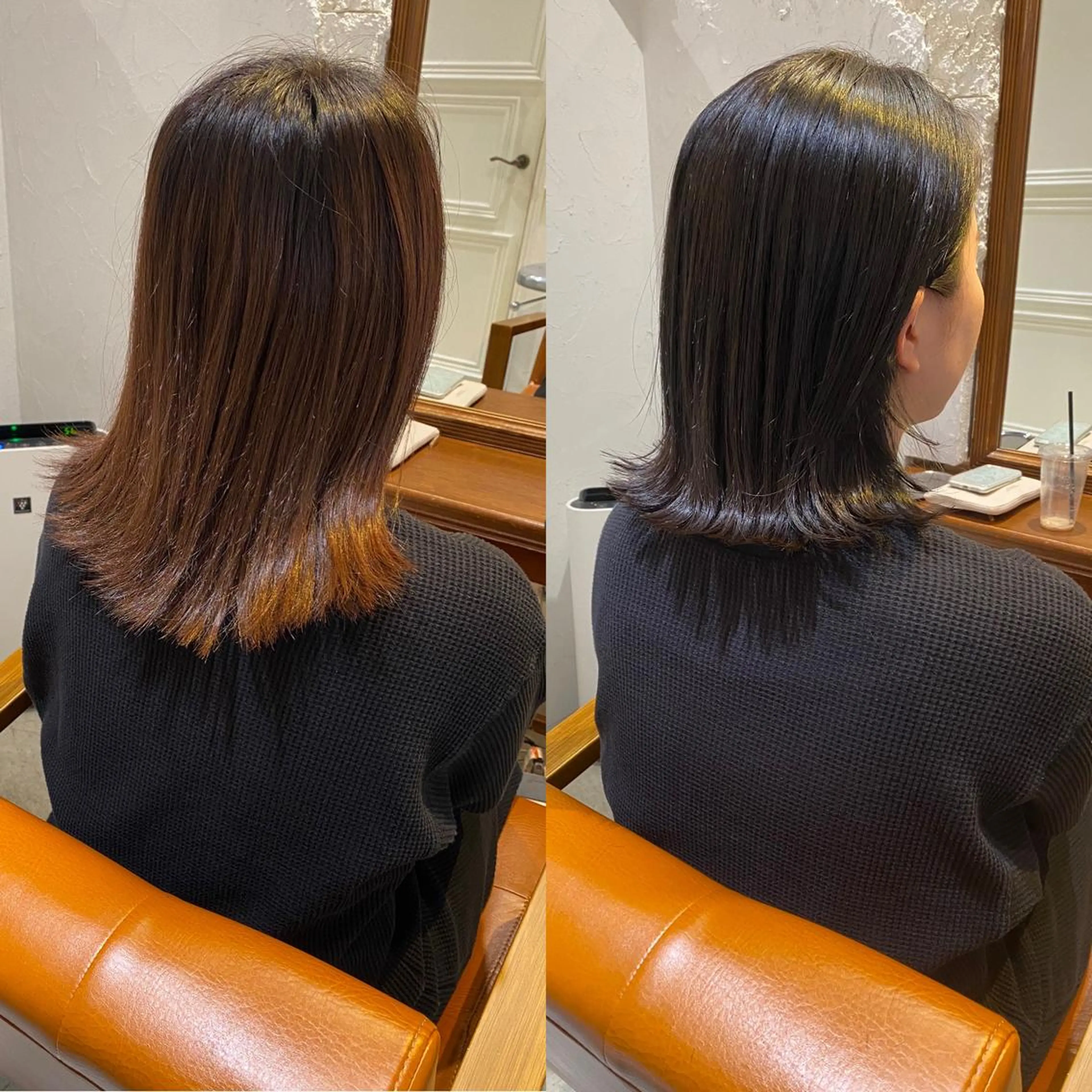 ミディアム カラー 外ハネヘア SALOWIN銀座VORT所属・小林 佳祐のヘアスタイル