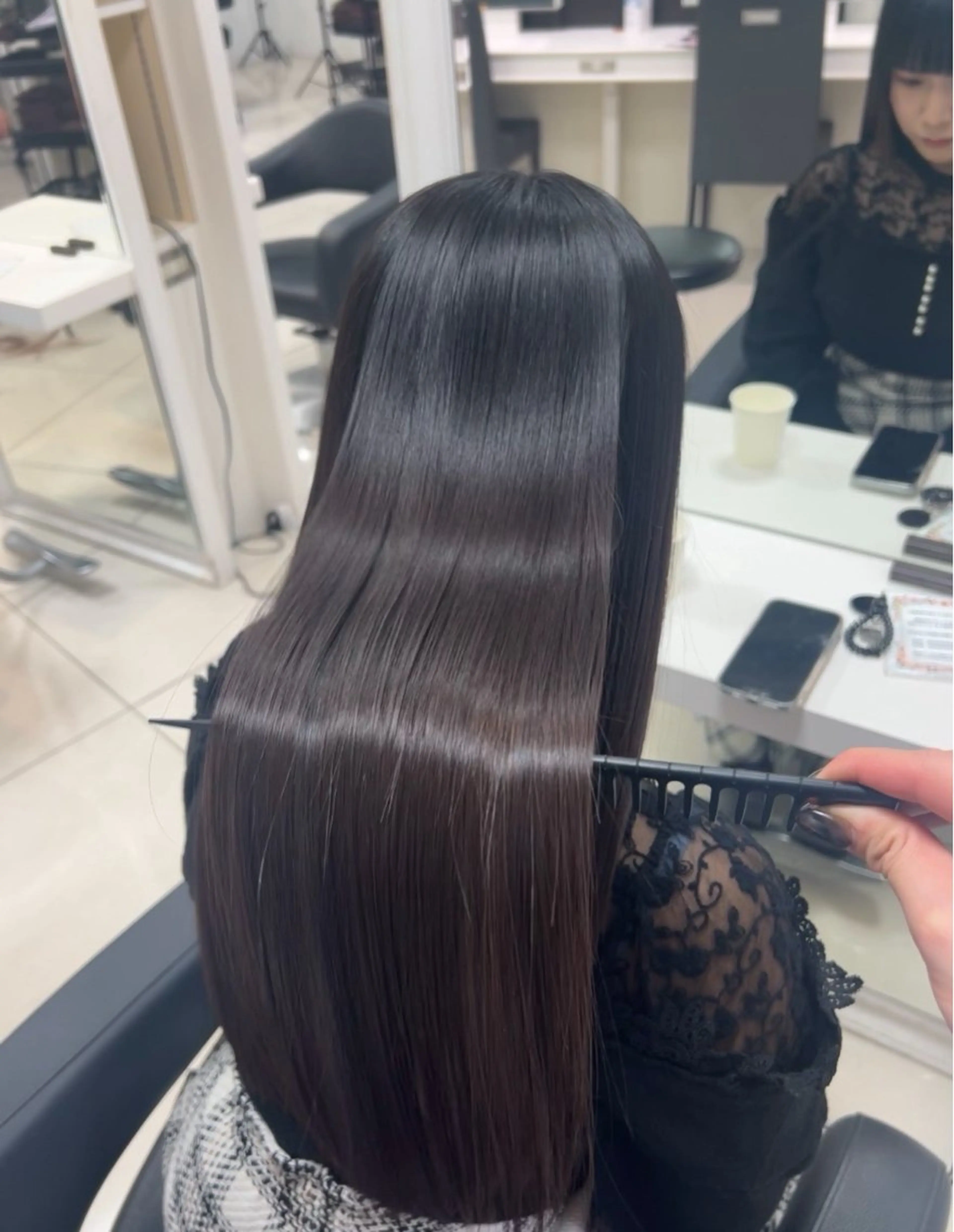 ロング 縮毛矯正 サクラ🎀💟 kichijojiのヘアスタイル