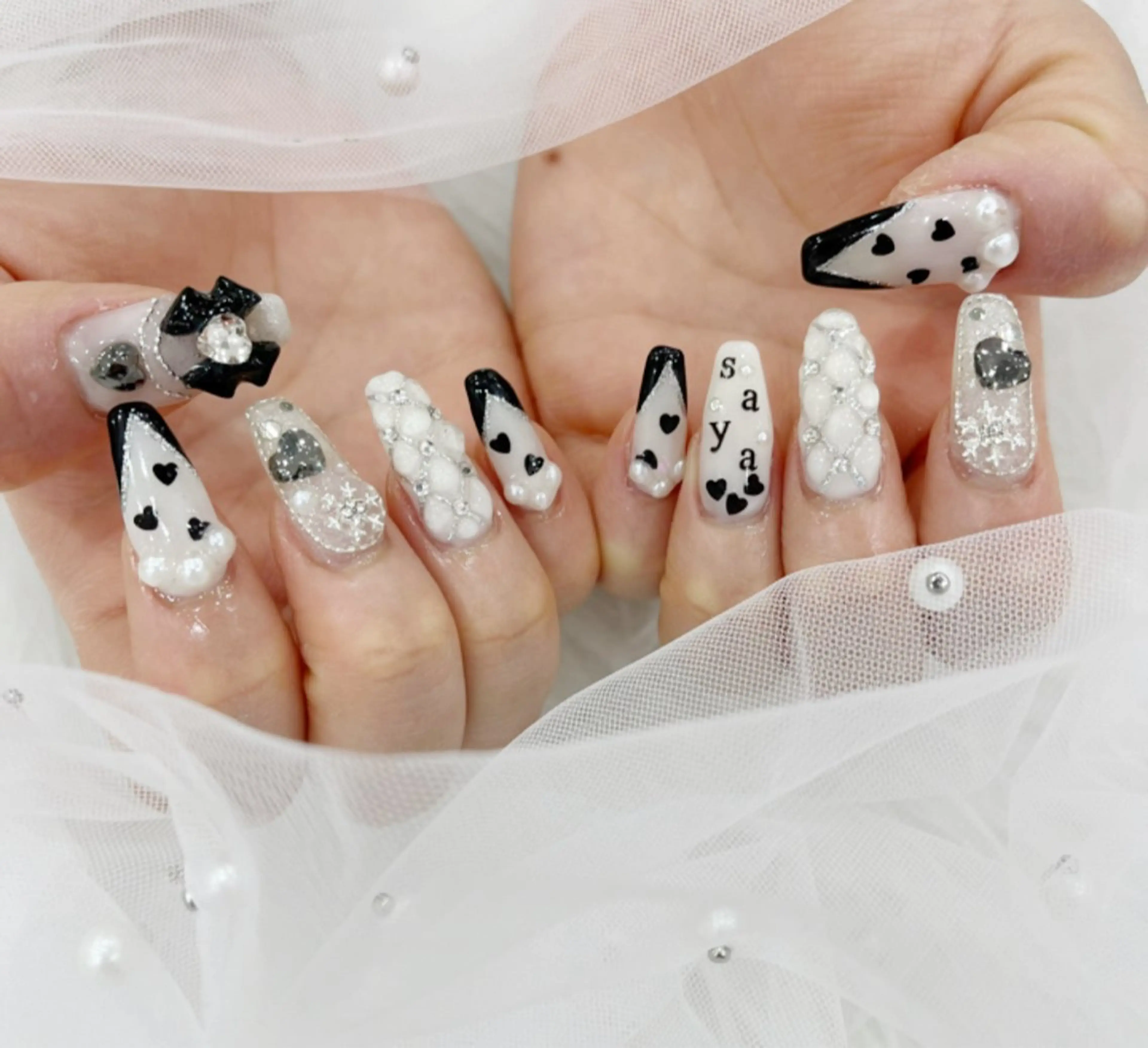 ネイル 長さ出し フットネイル ジェルネイル 韓国ネイル マグネットネイル #Amin nail salonのネイルデザイン