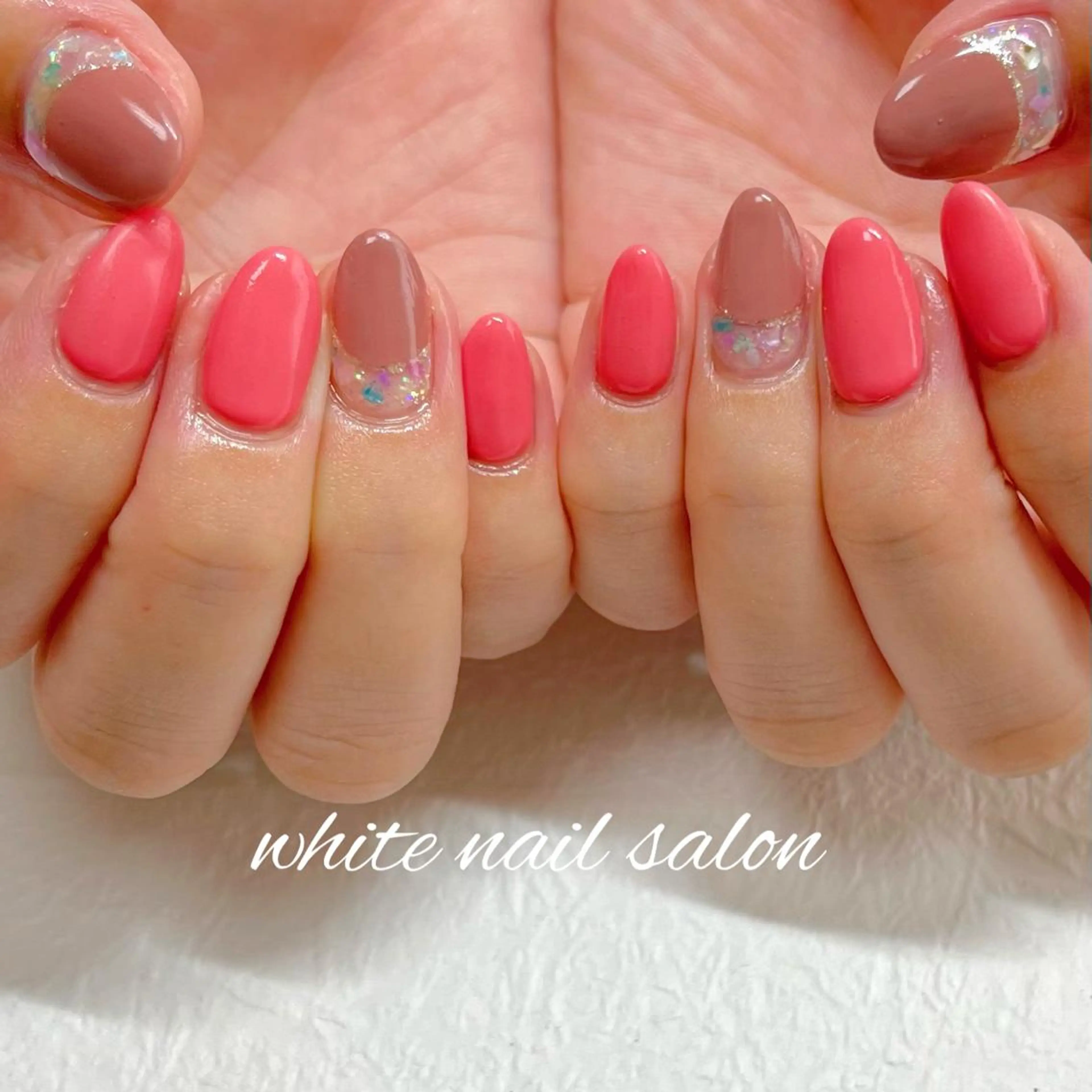 ネイル フットネイル ジェルネイル ハードジェル ラメ(グリッター) 持ち込み ハンドネイル white nail salonのネイルデザイン