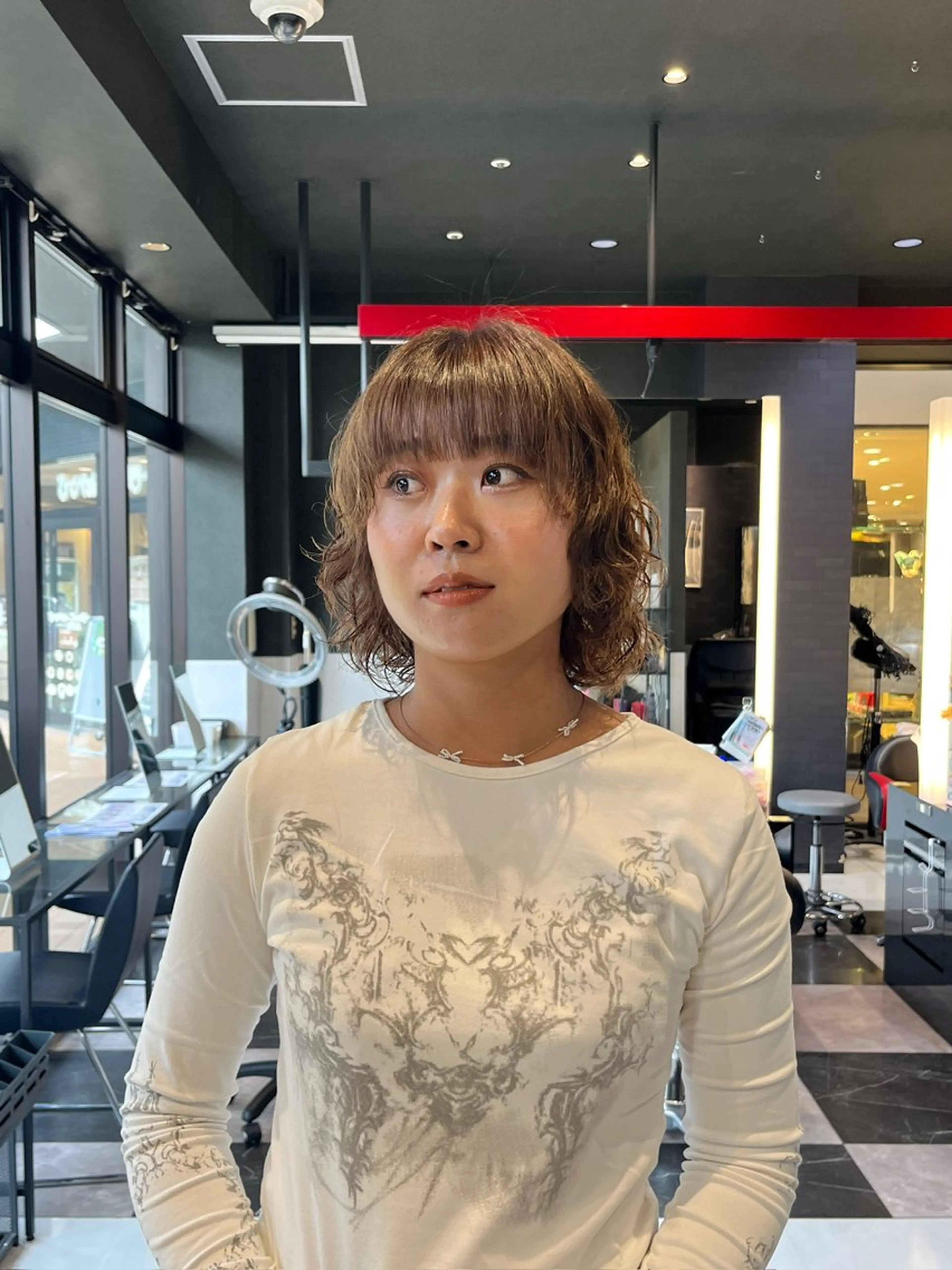 ショート パーマ ボブパーマ/レイヤー カット/KINAMIのヘアスタイル