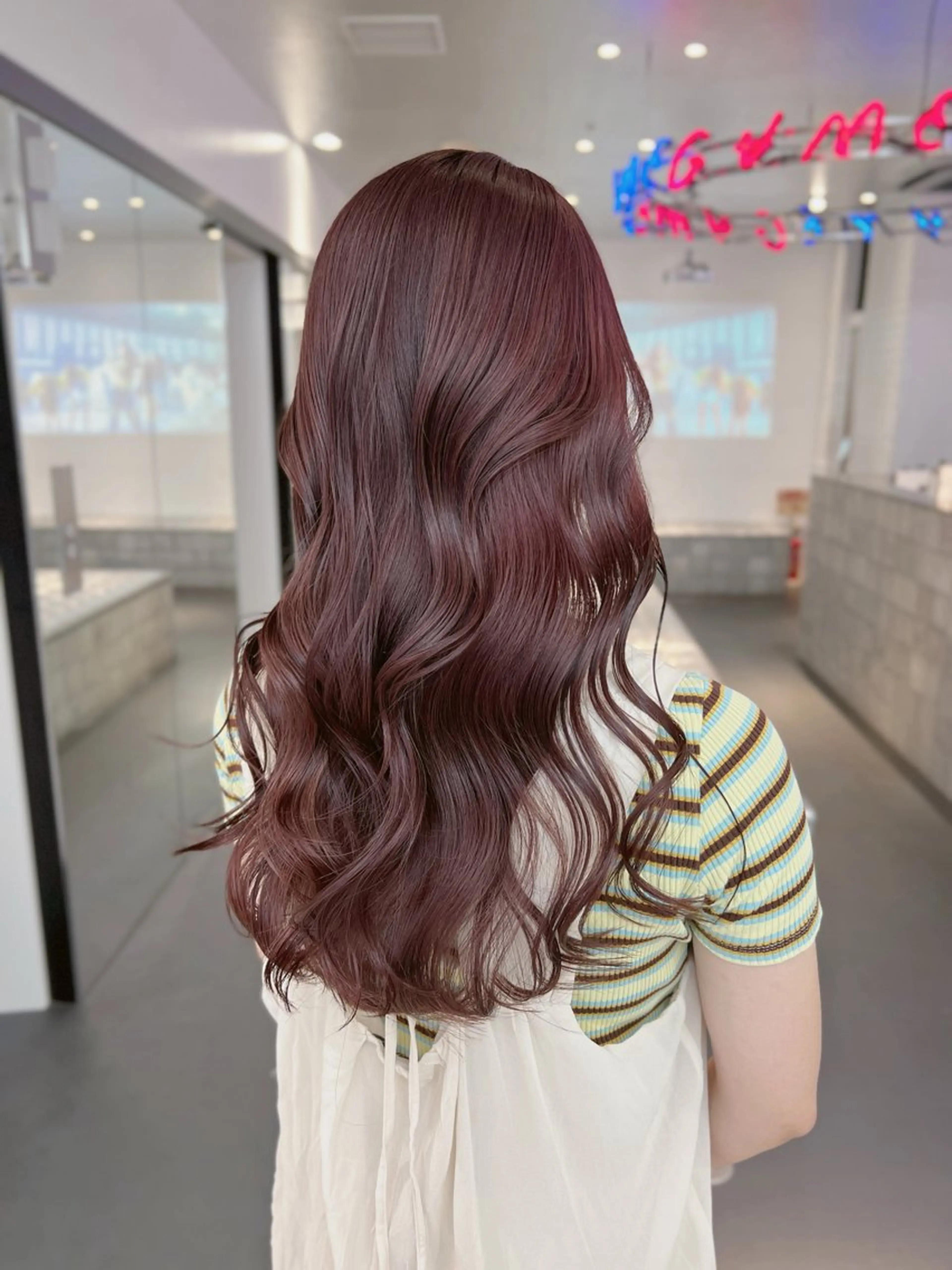 ロング カラー ヘアアレンジ ブリーチ ブラウンカラー ダブルカラー ブリーチなしカラー ピンクカラー 天神レイヤーカット No.1💖マユカのヘアスタイル