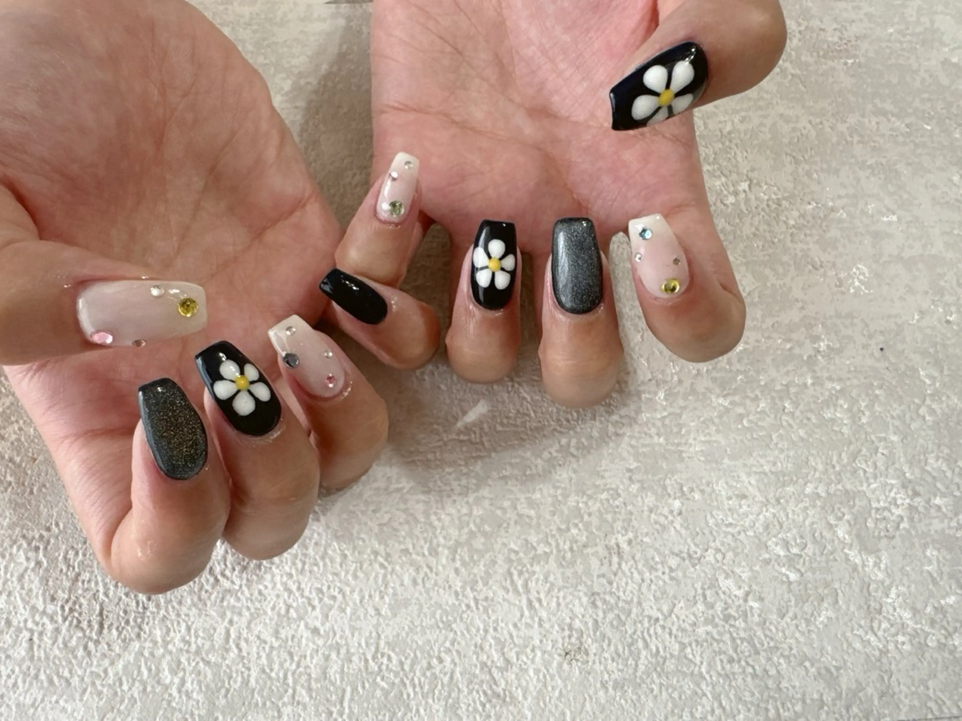 ネイル フットネイル ジェルネイル マグネットネイル パラジェル 春ネイル kikinail 溝の口のネイルデザイン