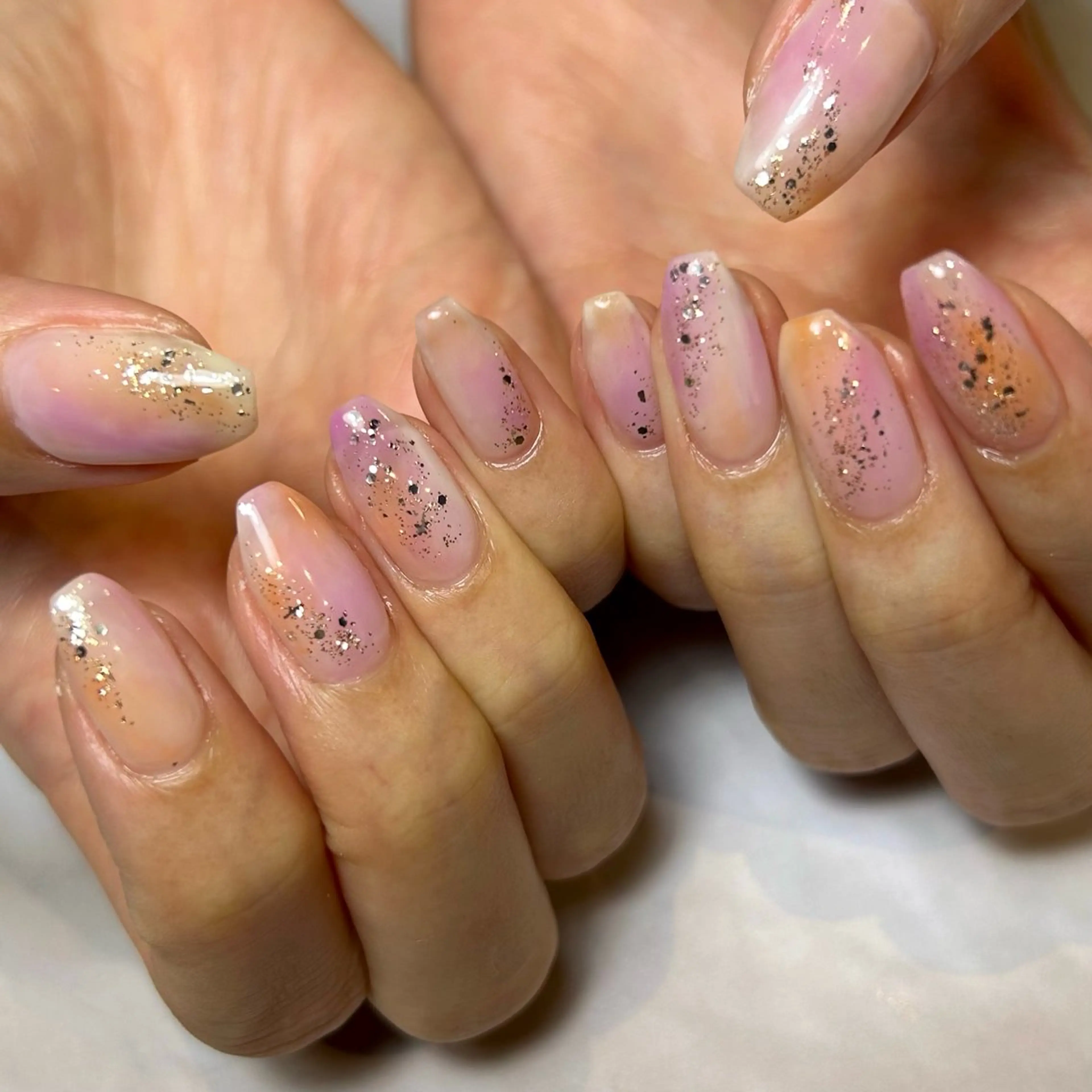 ネイル ハロウィン 持ち込み ニュアンスネイル ハンドネイル Reflection marikoのネイルデザイン