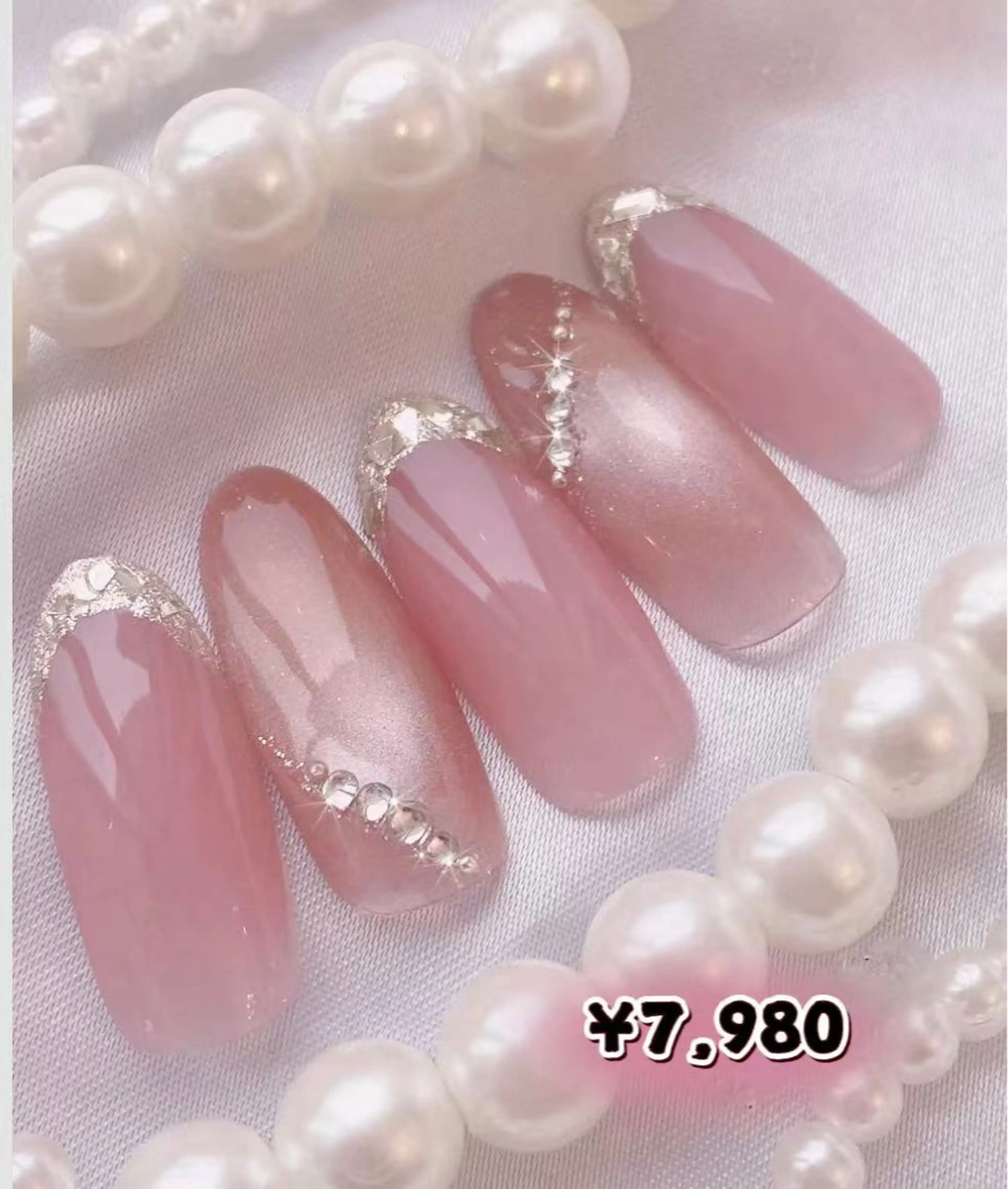 ネイル ストーンネイル 日暮里2 lavenderのネイルデザイン