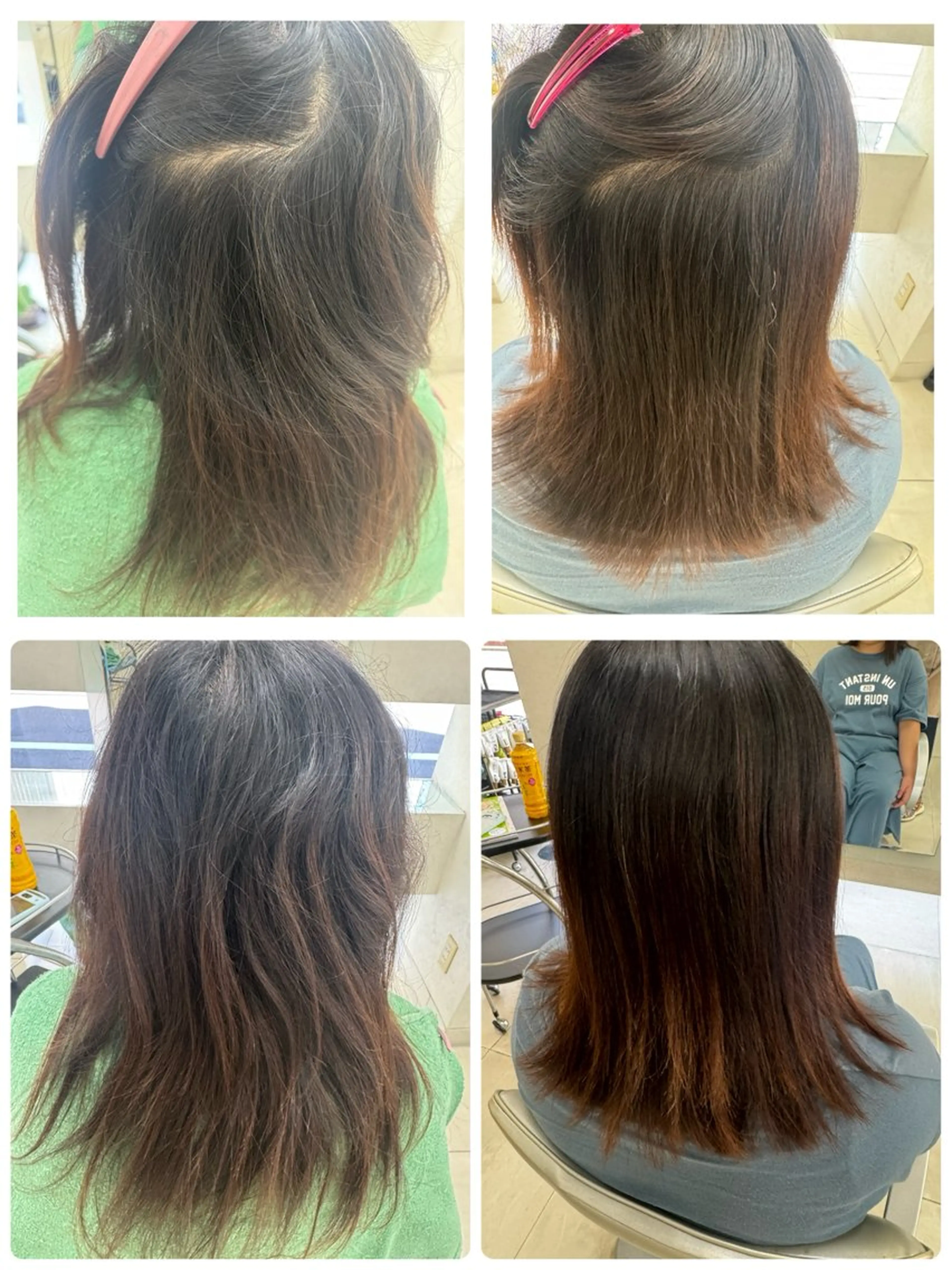 うる艶、アルカリ縮毛矯正（ブリーチ毛、パーマ履歴どんなかたでもストレート）の写真