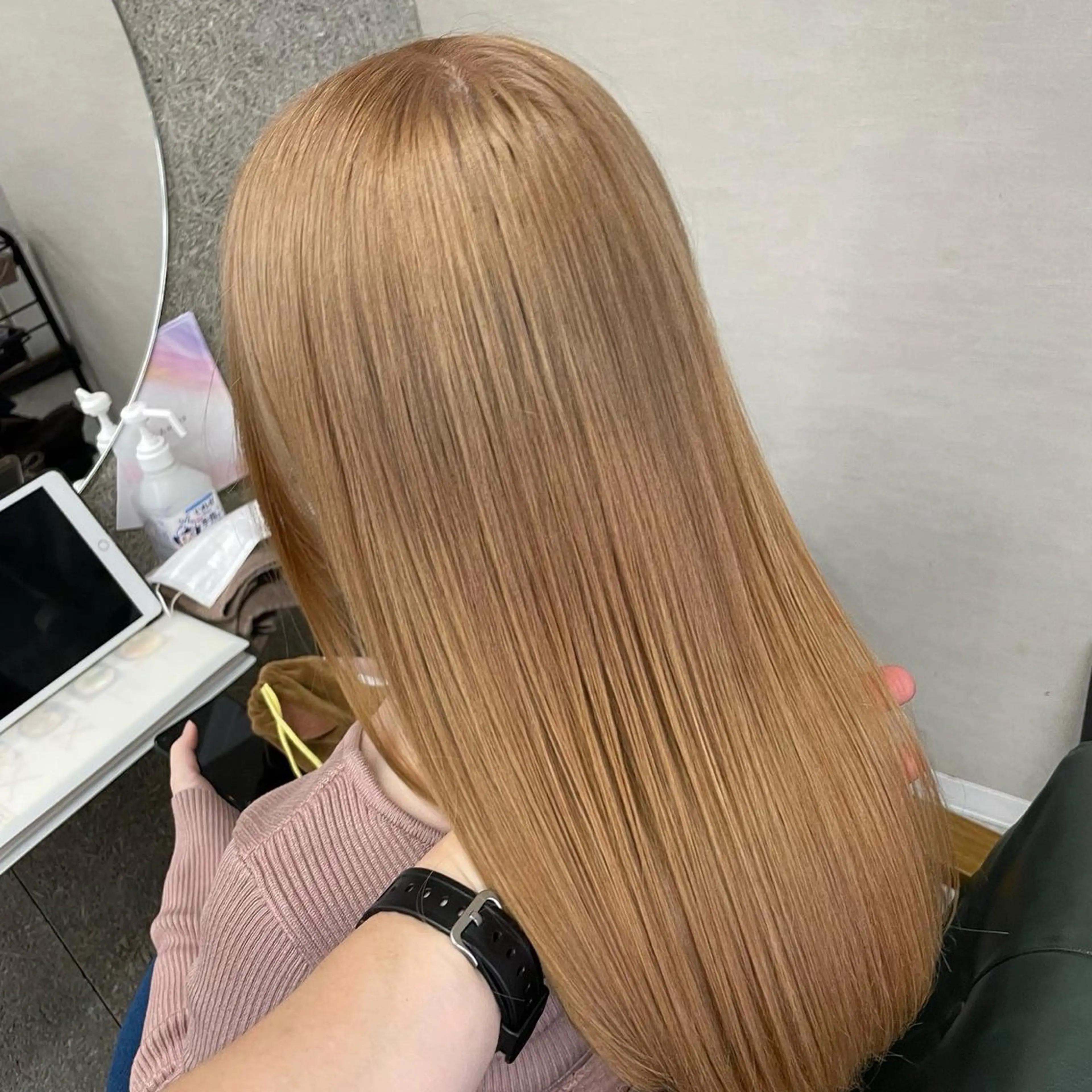 セミロング カラー Lull1人美容室 バレイヤージュのヘアスタイル