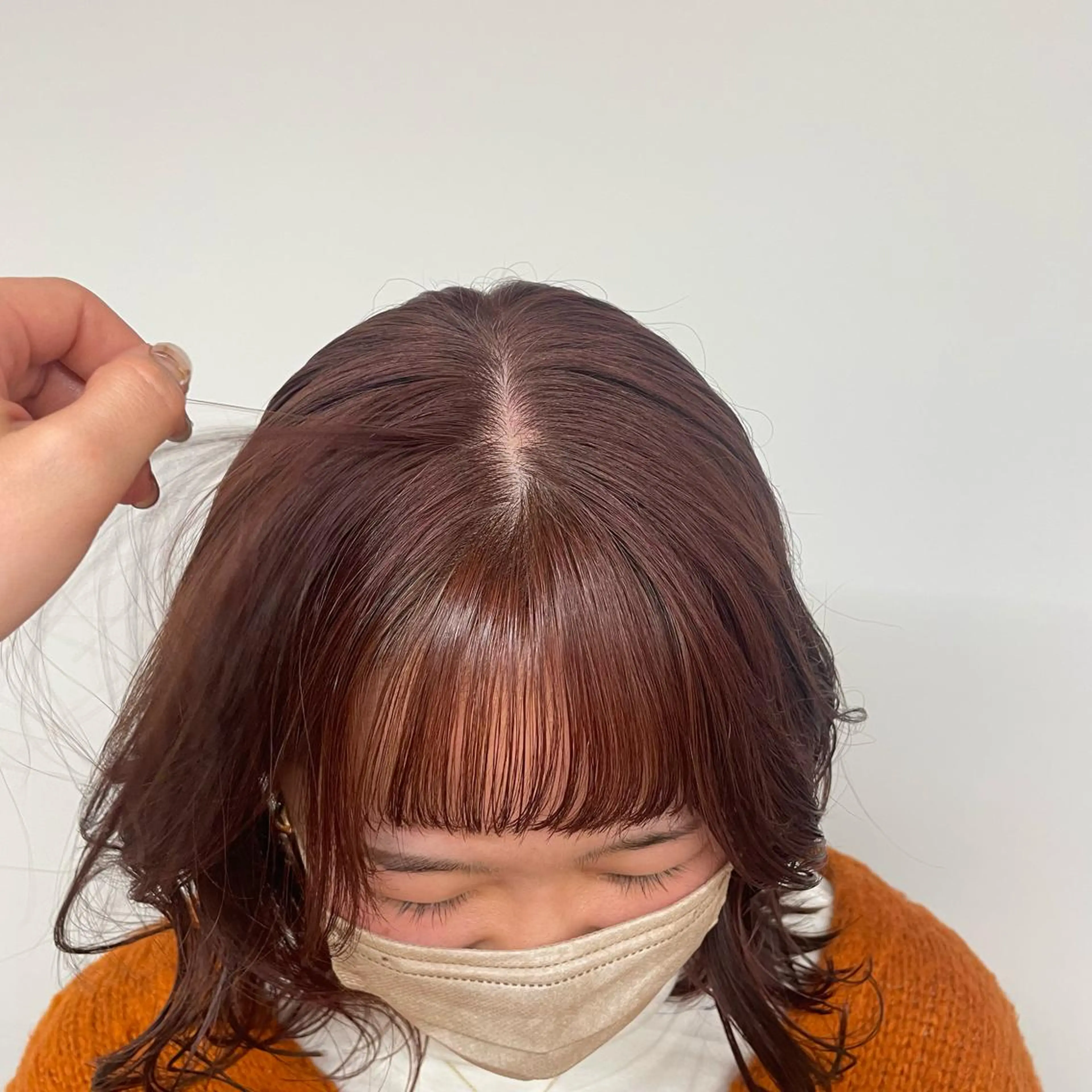 ミディアム カラー ベージュカラー ピンクカラー ピンクベージュ Koto🌿 ブリーチなしカラーのヘアスタイル