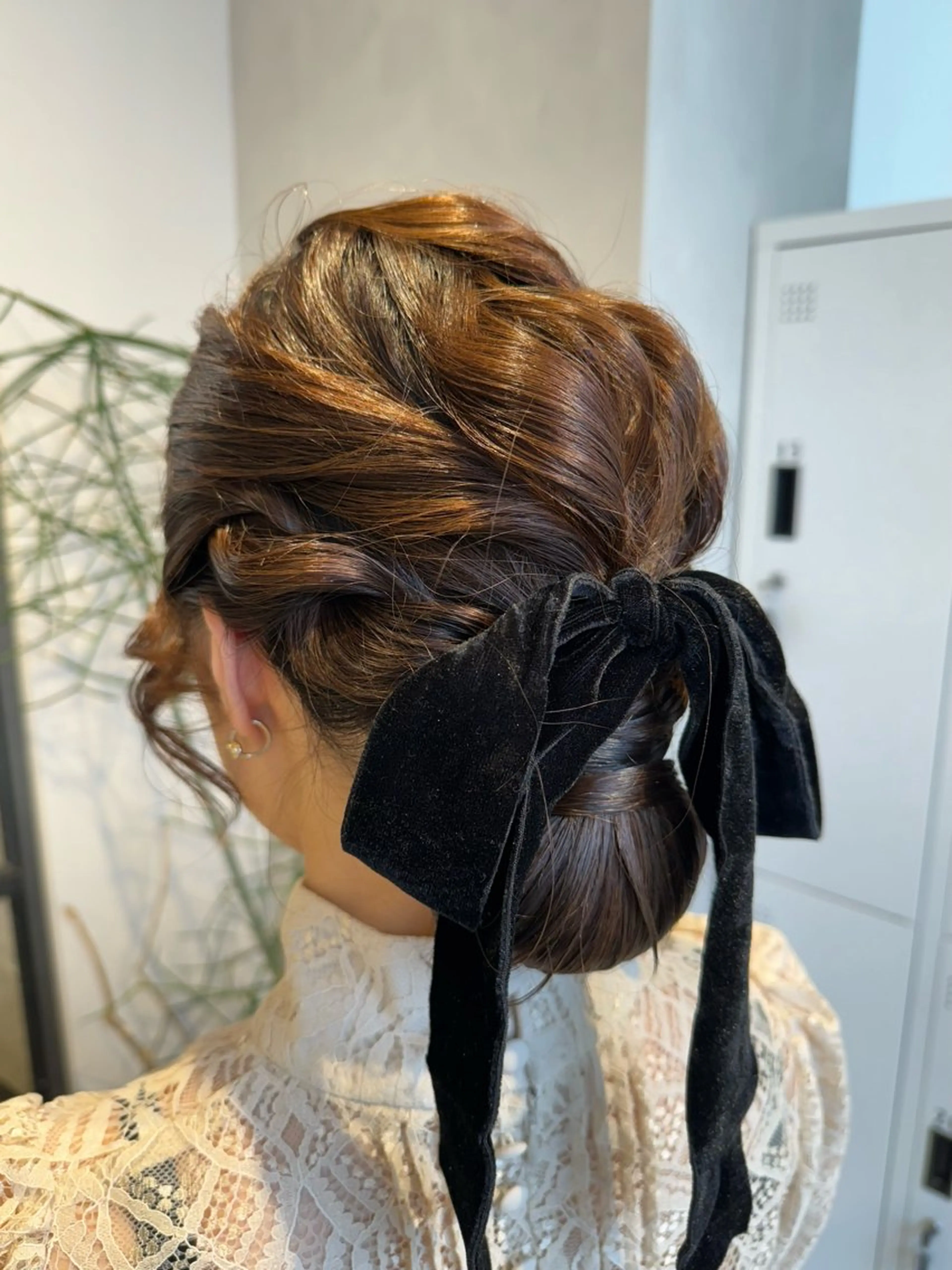 セミロング ヘアアレンジ 透明感カラー✨艶髪 制作🌱山根あゆみのヘアスタイル