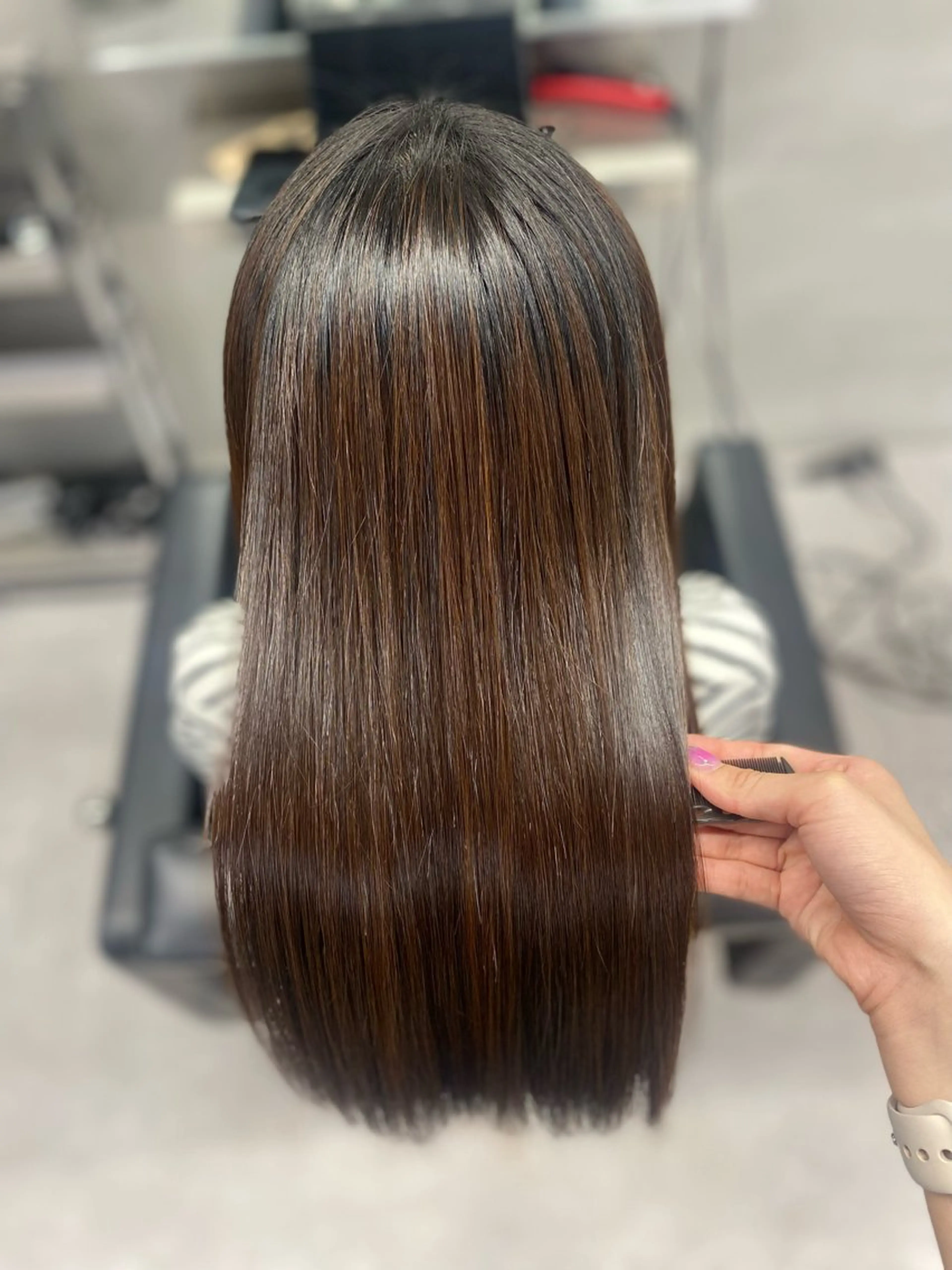 ロング カット 縮毛矯正 トリートメント 艶髪/縮毛矯正 🫧辻野海羽のヘアスタイル