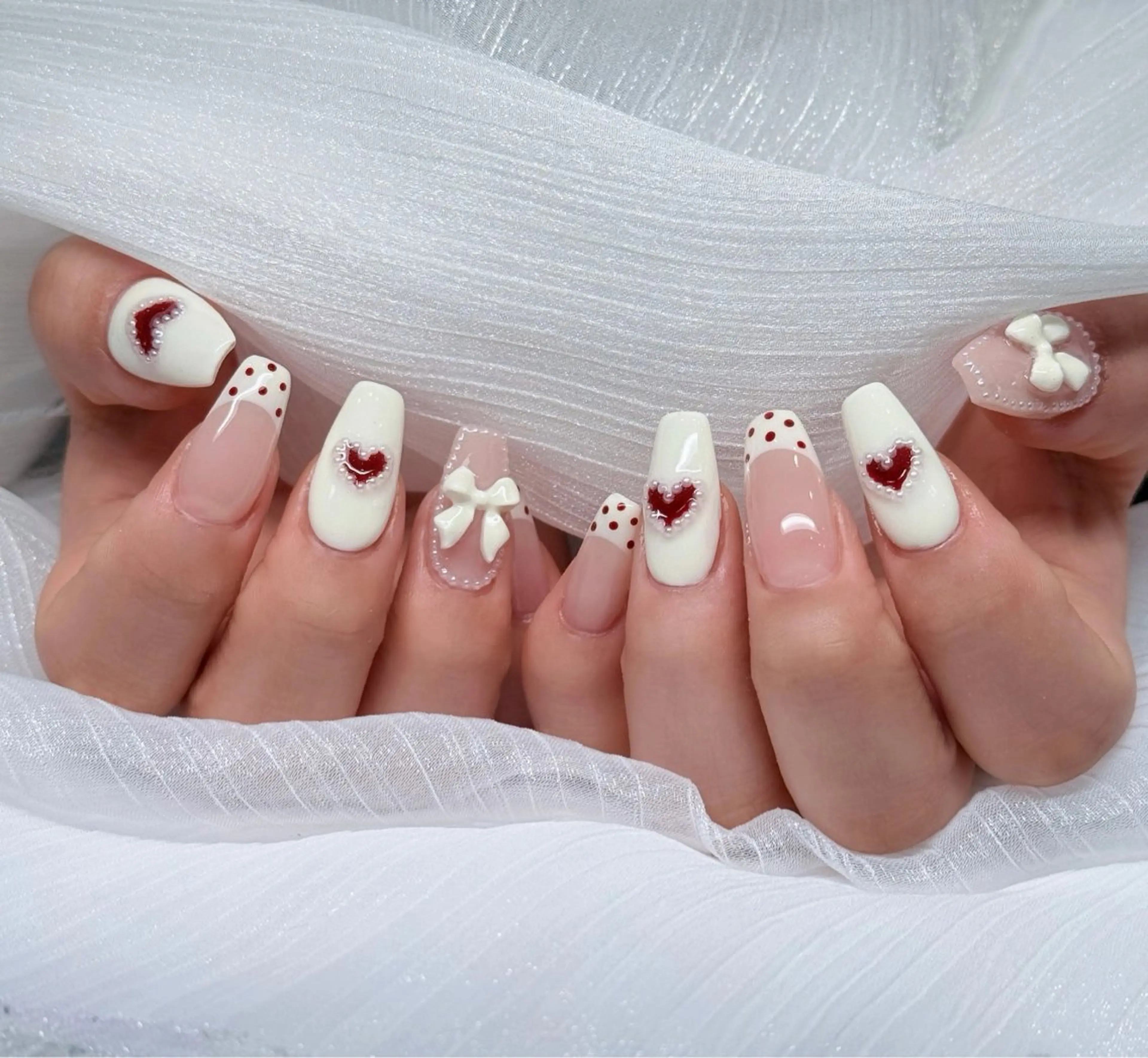 ネイル オーロラネイル ブルー チークネイル フットネイル フレンチネイル ハンドネイル REI レイのネイルデザイン