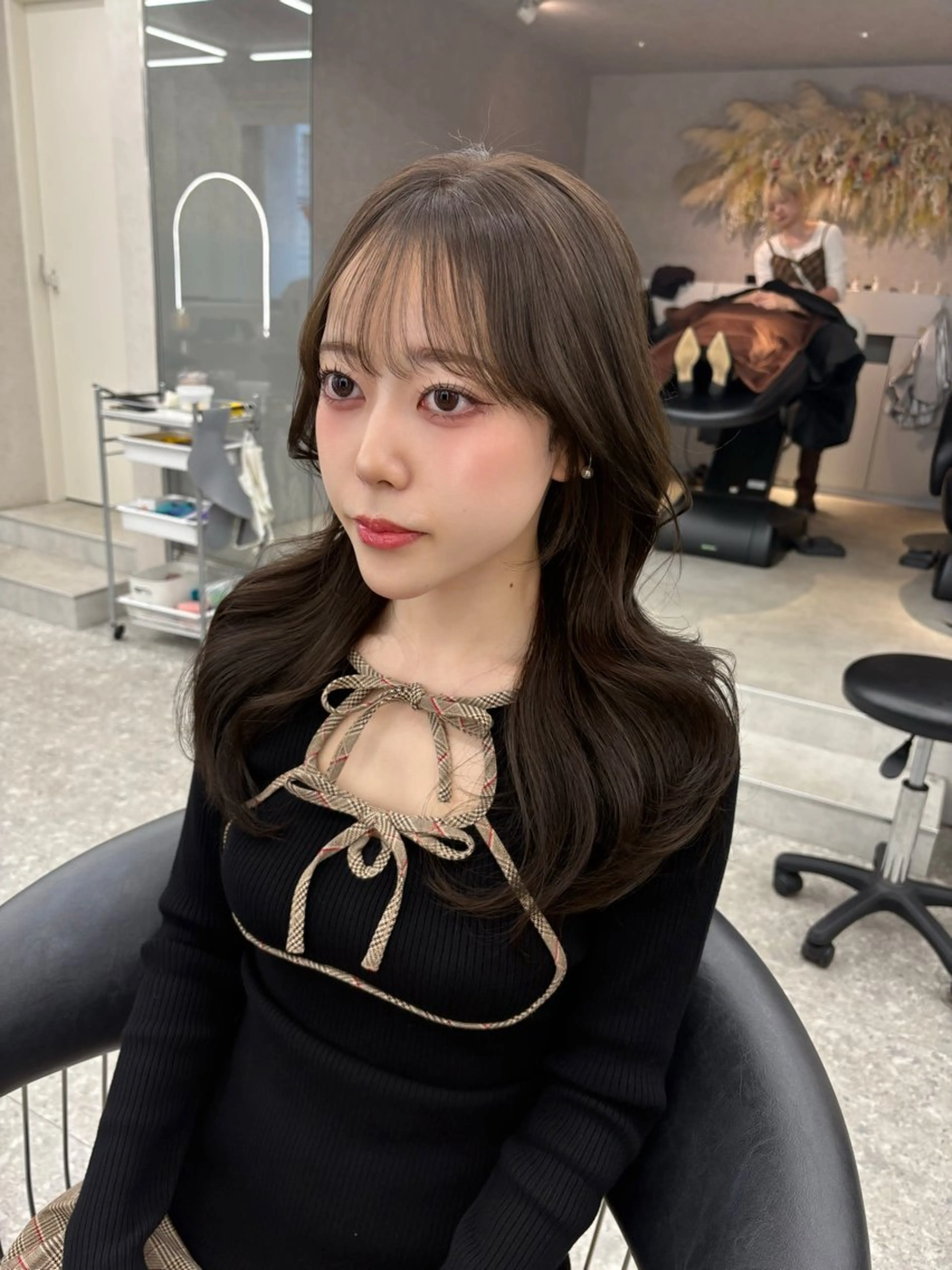 セミロング ヘアアレンジ カット ヘアカラー fumika🎀 ベージュのヘアスタイル