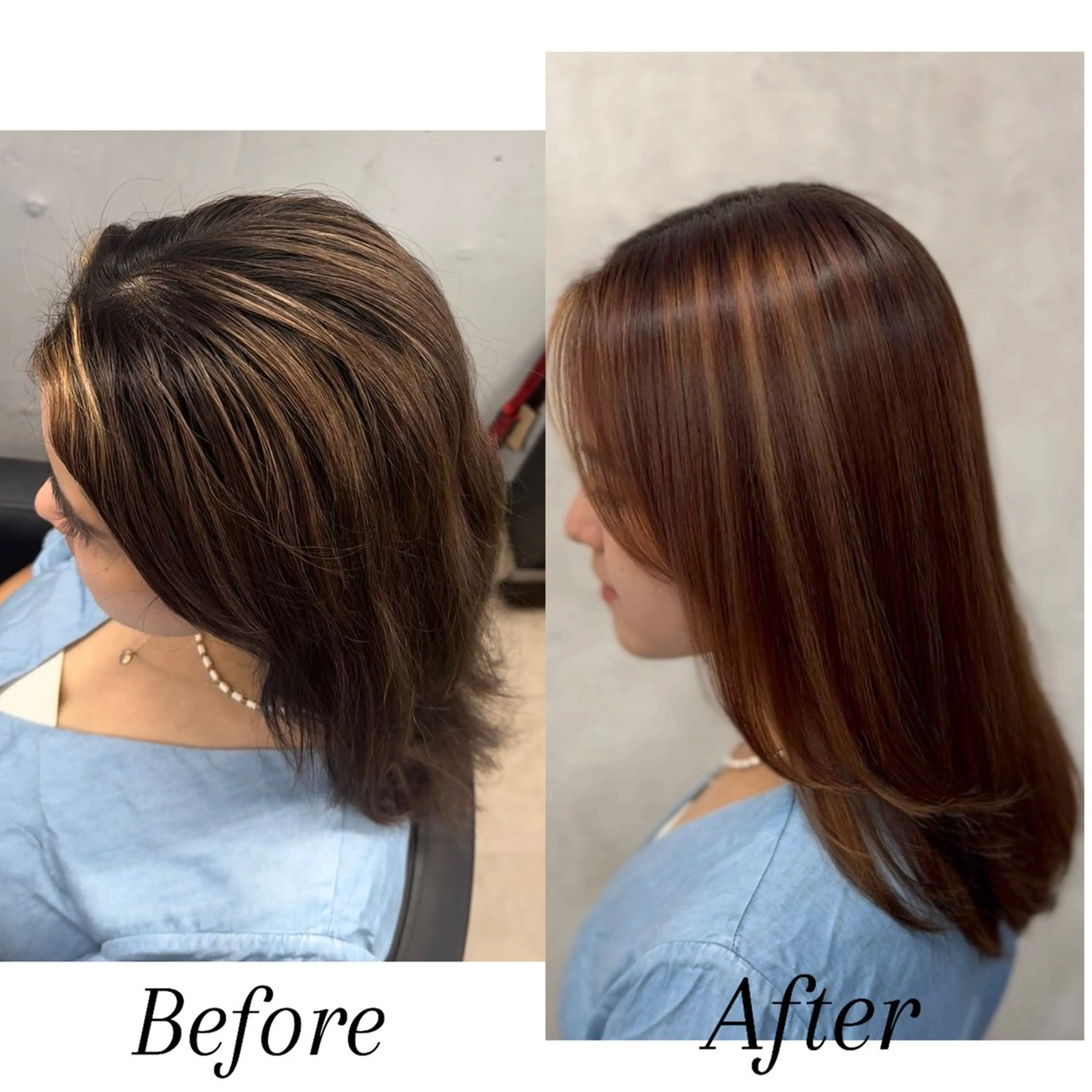 【ブリーチ毛でもかけられる❗️】プレミアム酸性縮毛矯正orストレートパーマ+トリートメントご提案します🦦ダメージレスの写真