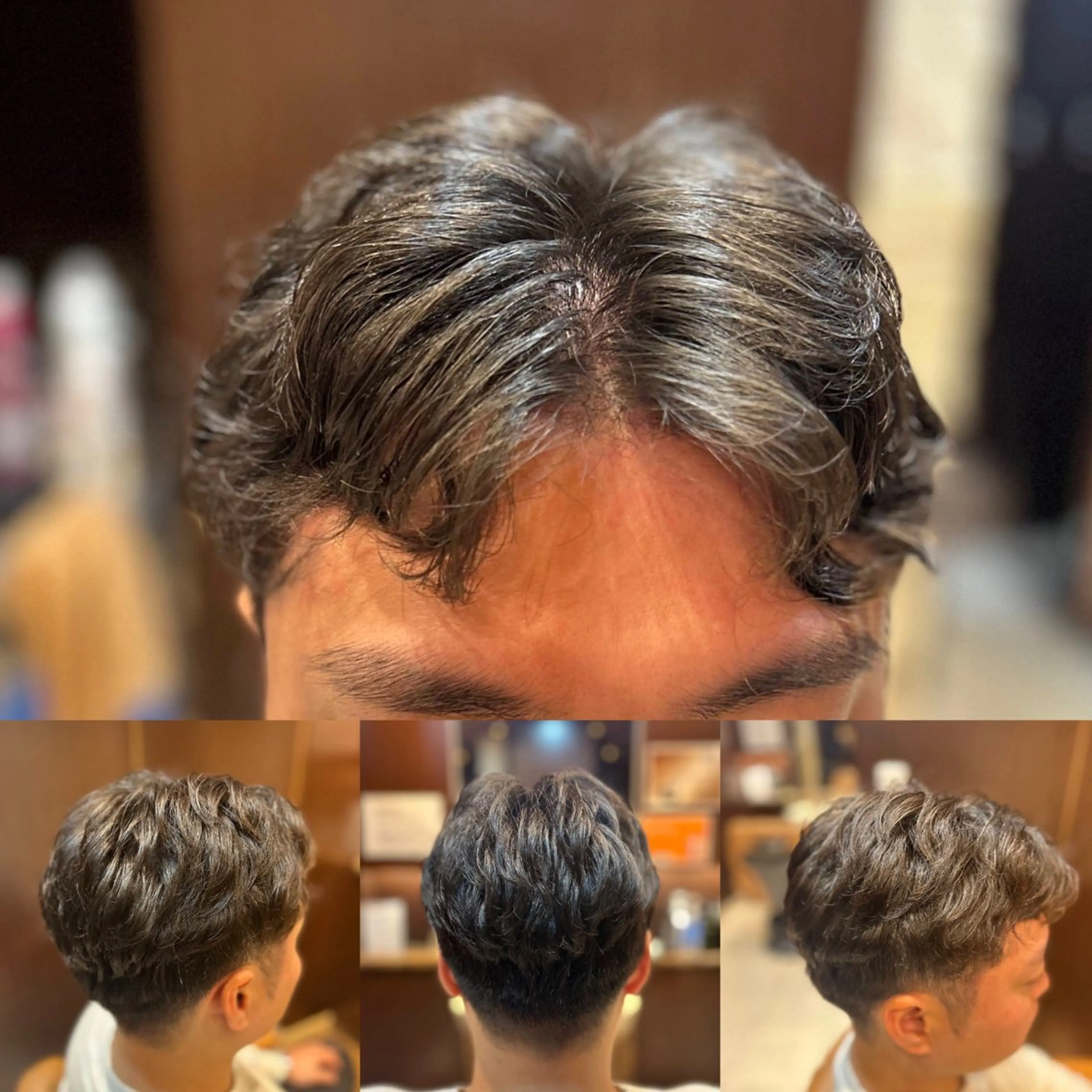 ショート パーマ メンズ カット パーマ 根尾 海咲のヘアスタイル