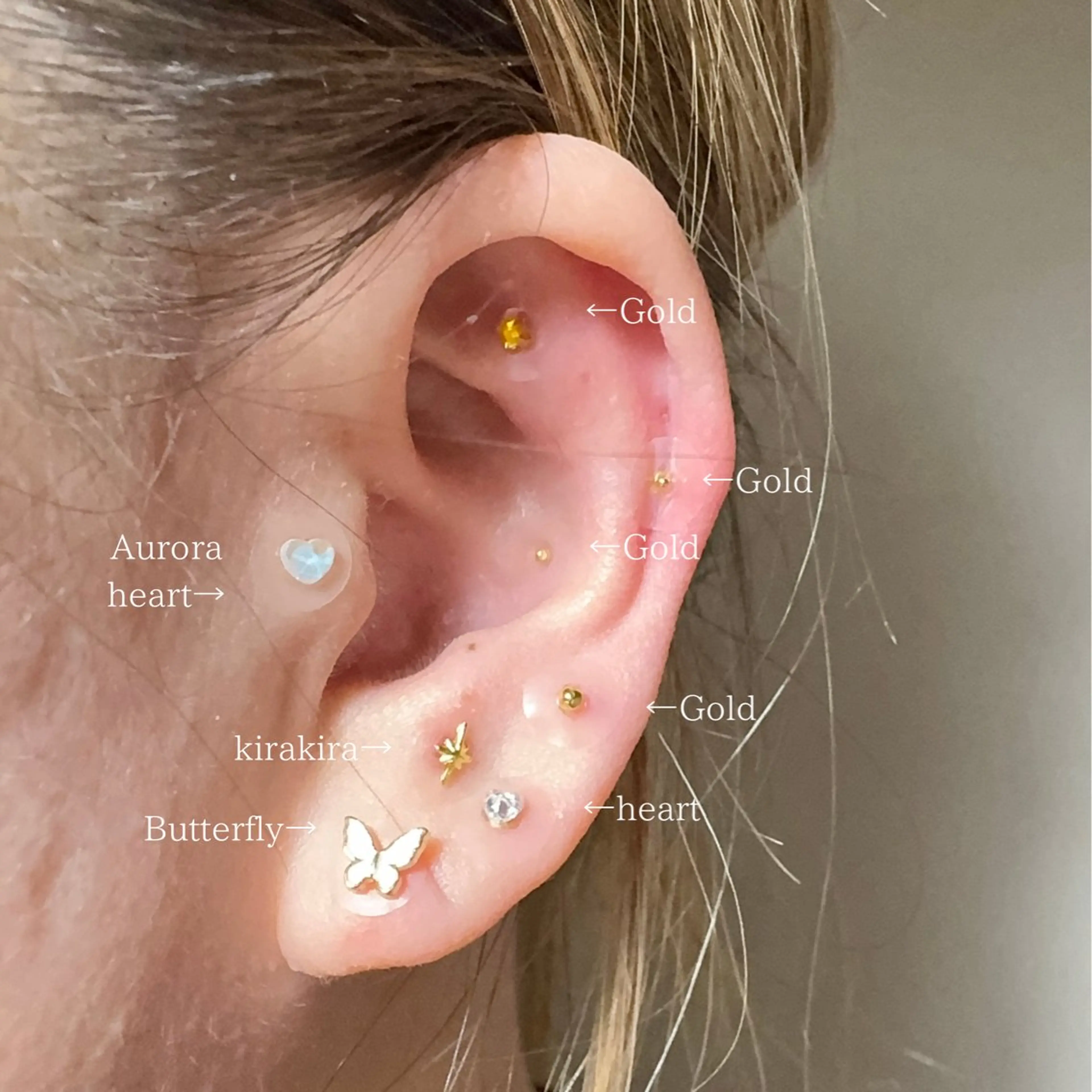 🉐耳つぼジュエリーに迷ったらこれ！両耳14粒✨🉐の写真